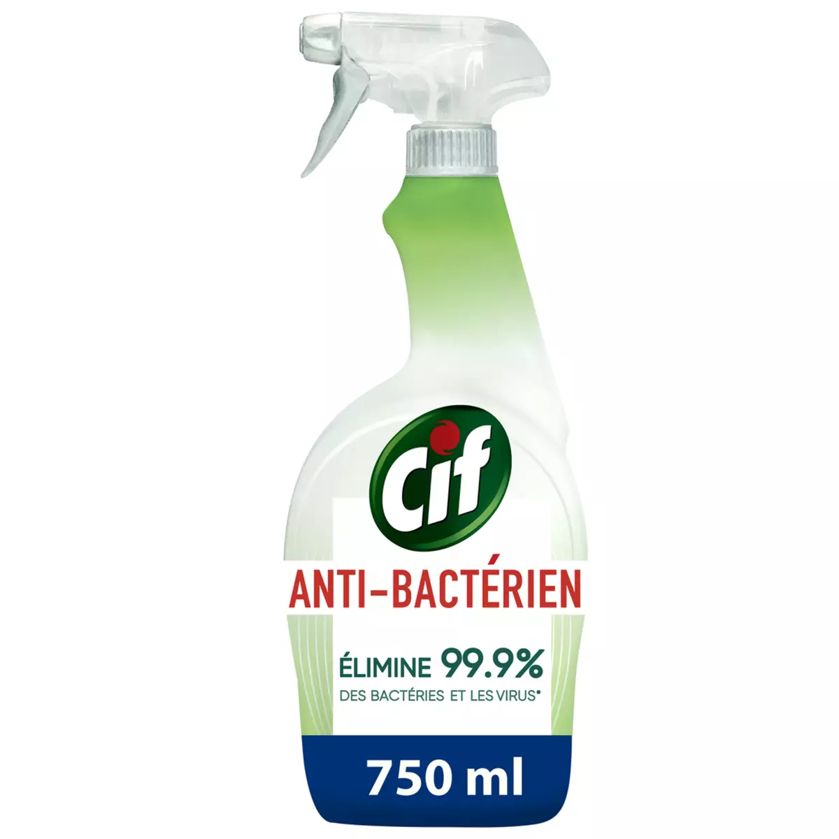 CIF Spray antibactérien nettoyant 100% désinfectant sans javel 750ml