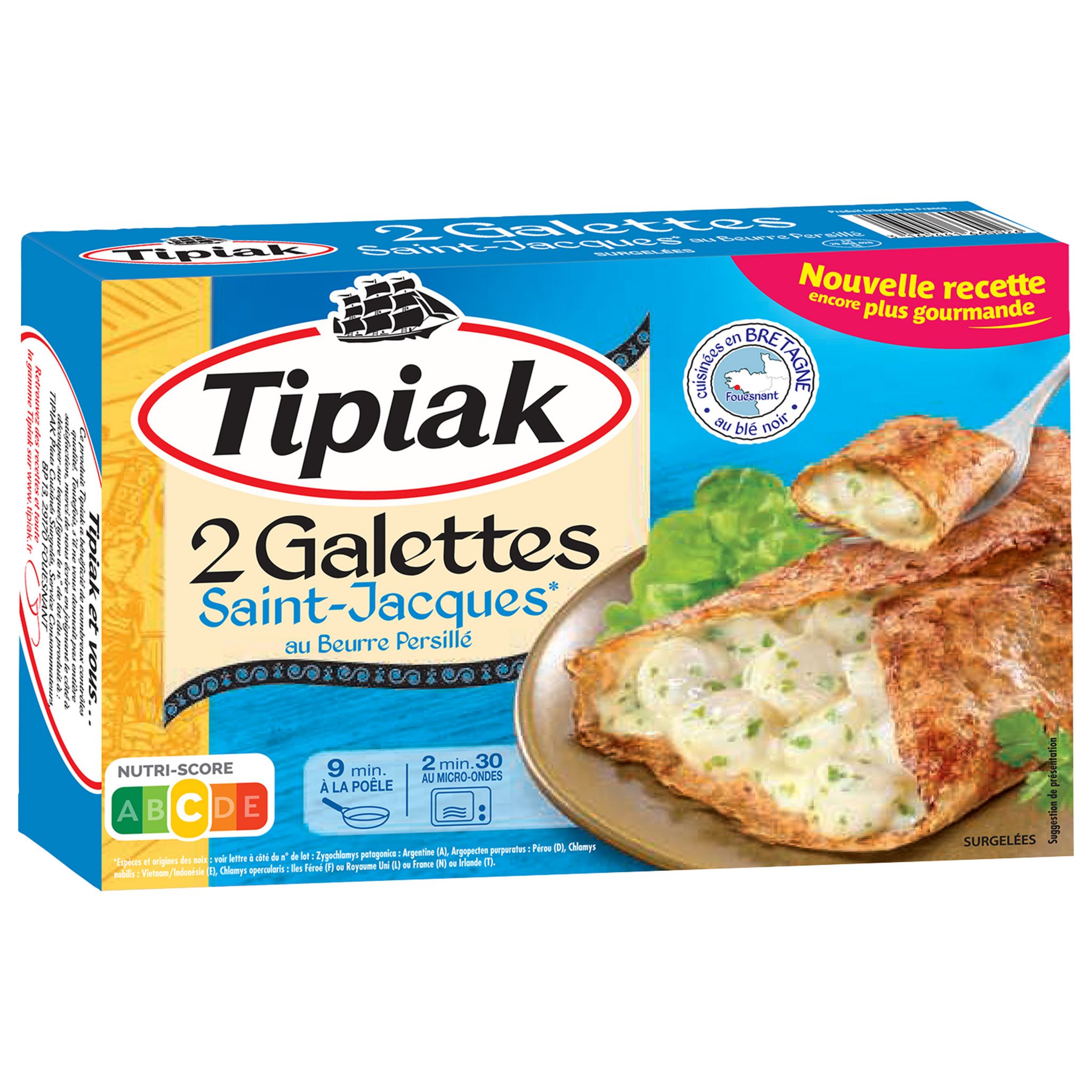 Voir la diapositive 3 : TIPIAK Galette aux noix de Saint-Jacques 2 pièces 250g