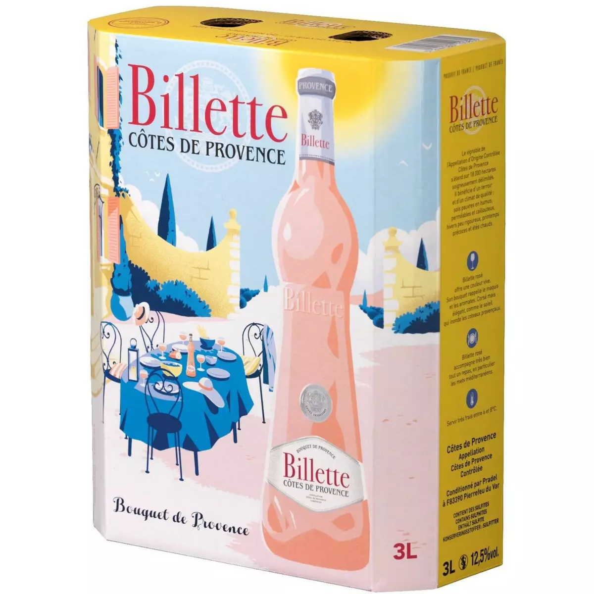 BILLETTE AOP Côtes-de-Provence cuvée tradition rosé bib 3L
