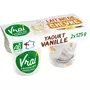 VRAI Yaourt brassé nature au lait de chèvre à la vanille bio 2x125g