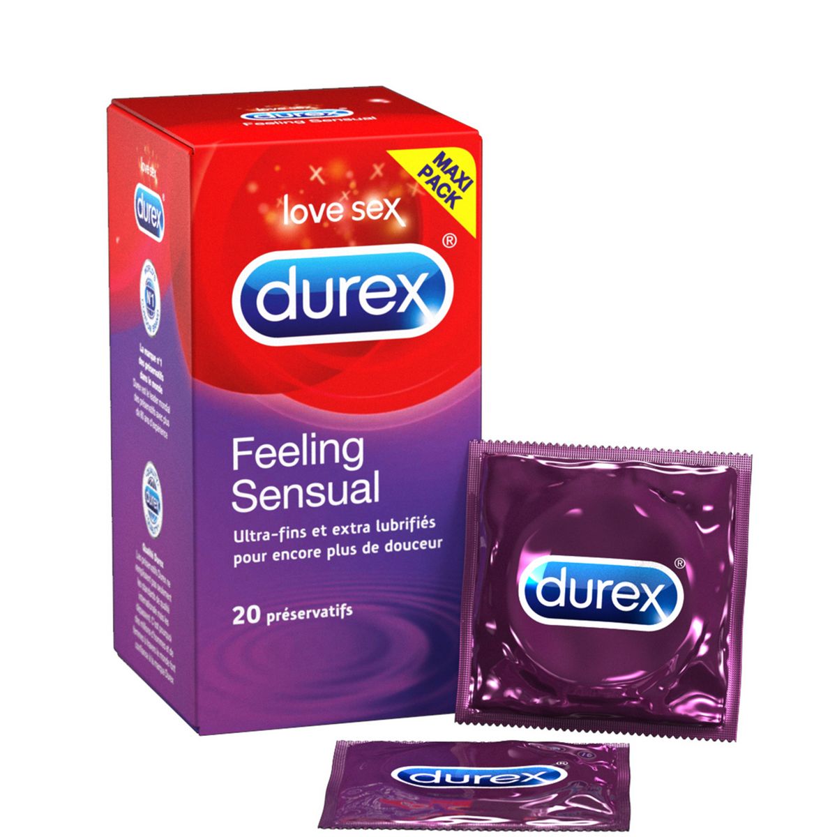 DUREX Feeling préservatifs lubrifiés très fins 20 préservatifs