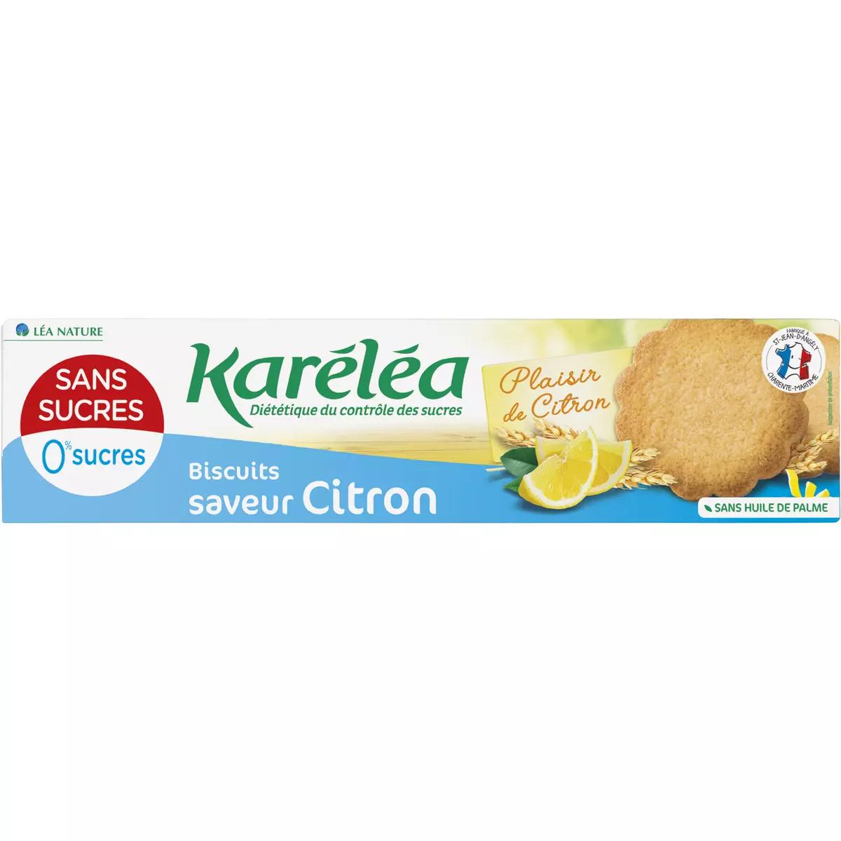 KARELEA Biscuits saveur citron sans sucres 132g