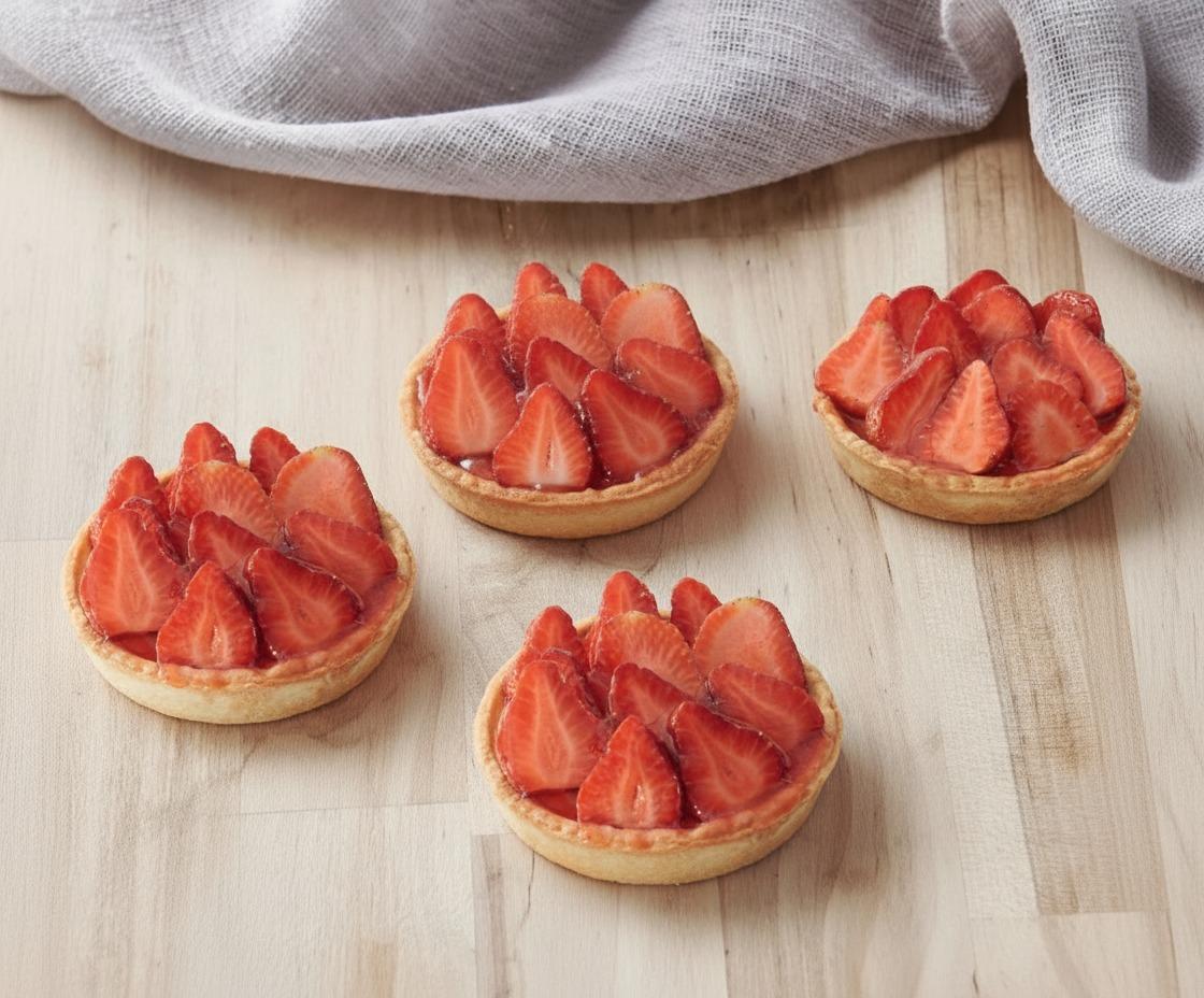 MON PÂTISSIER Tartelettes aux fraises 4 pièces 560g