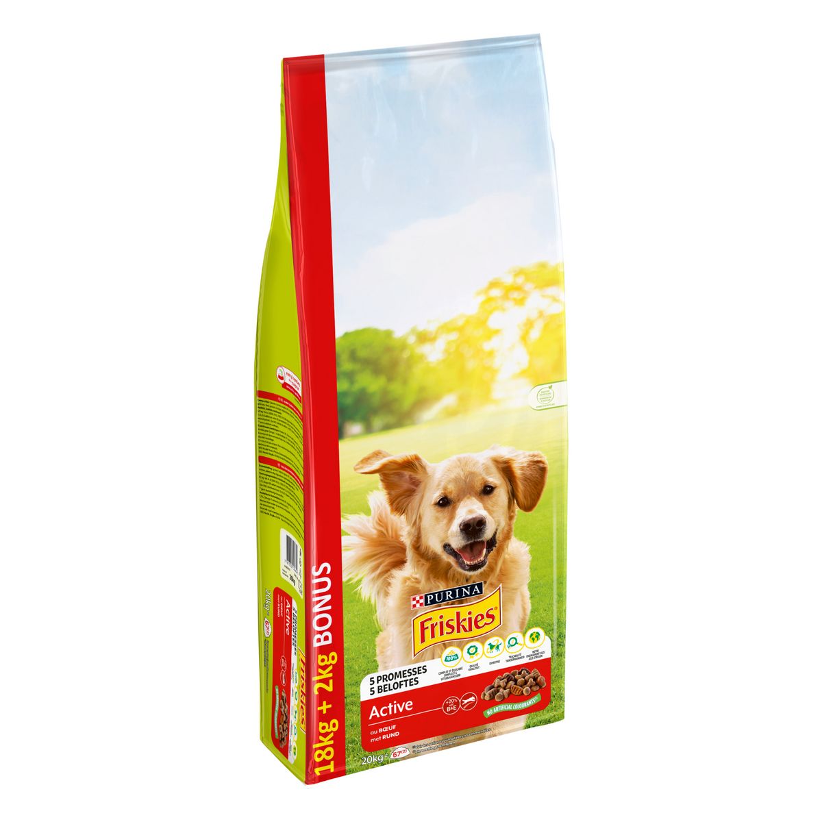 FRISKIES Croquettes au boeuf pour chien 18kg+2 offerts 20kg
