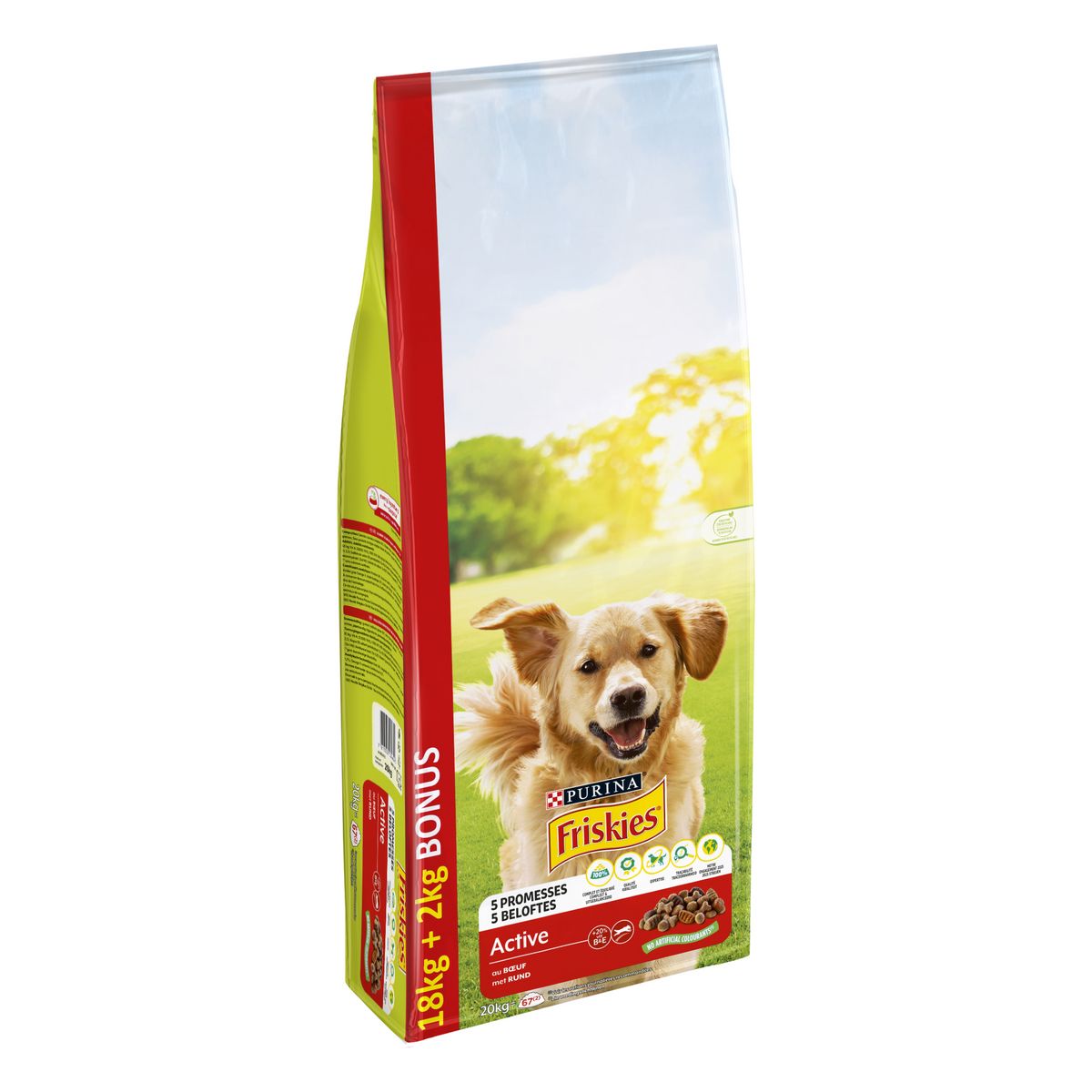 FRISKIES Croquettes au boeuf pour chien 18kg+2 offerts 20kg