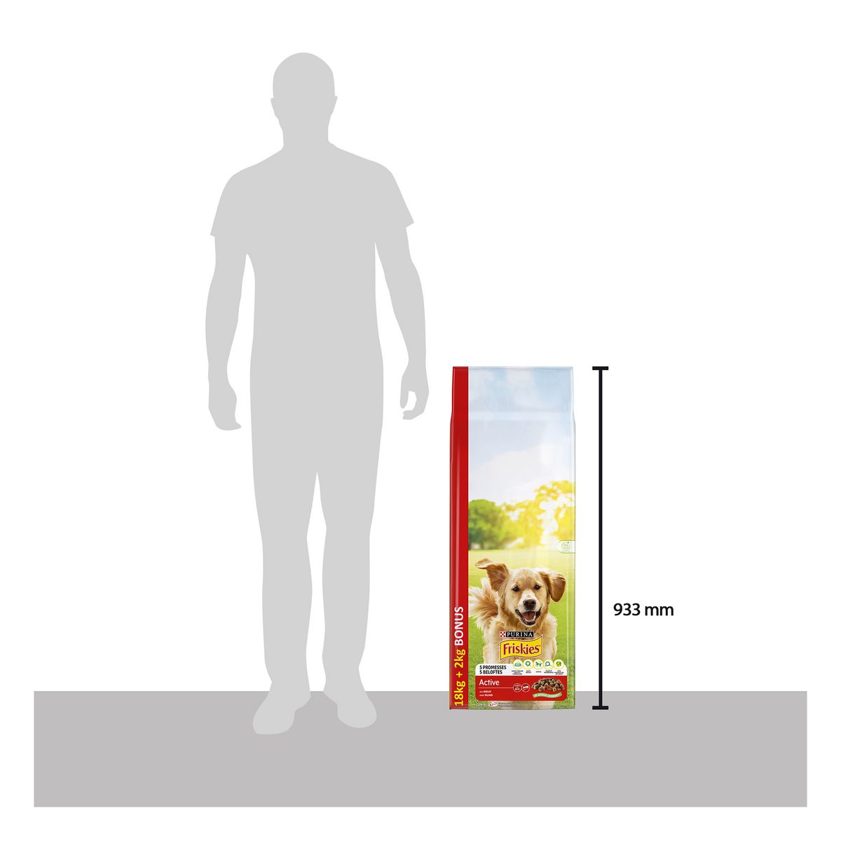 FRISKIES Croquettes au boeuf pour chien 18kg+2 offerts 20kg