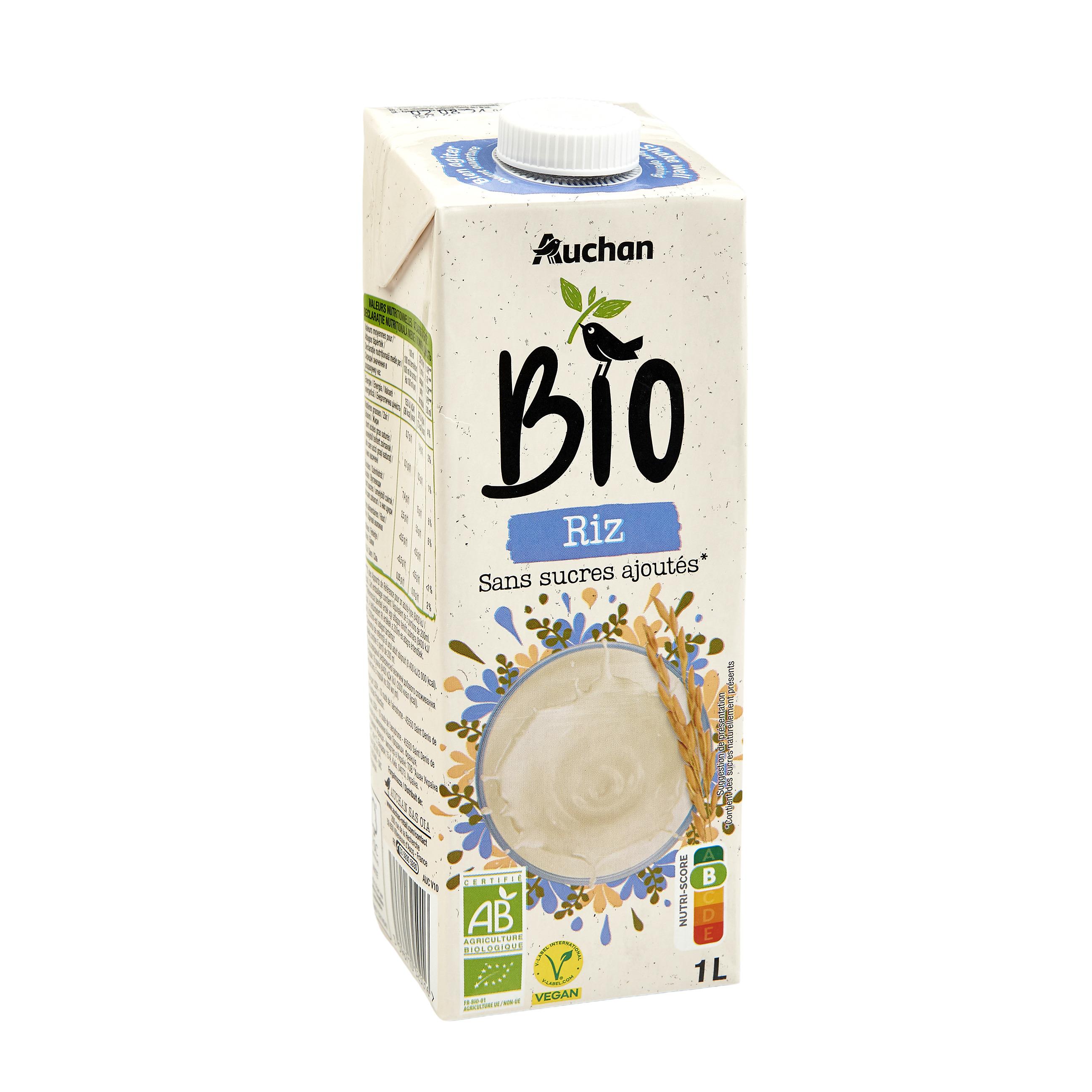 Voir la diapositive 2 : AUCHAN BIO Boisson au riz 1l