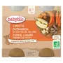 BABYBIO Petit pot carotte potimarron pomme canard bio dès 8 mois 2x200g