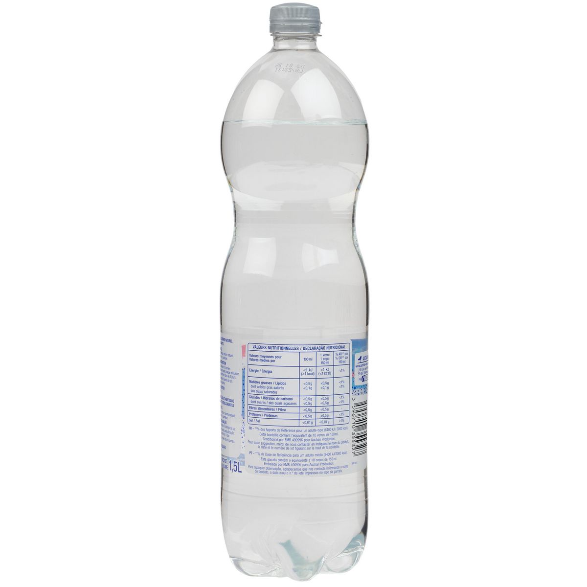 AUCHAN Limonade zéro à l'arôme naturel 1,5l