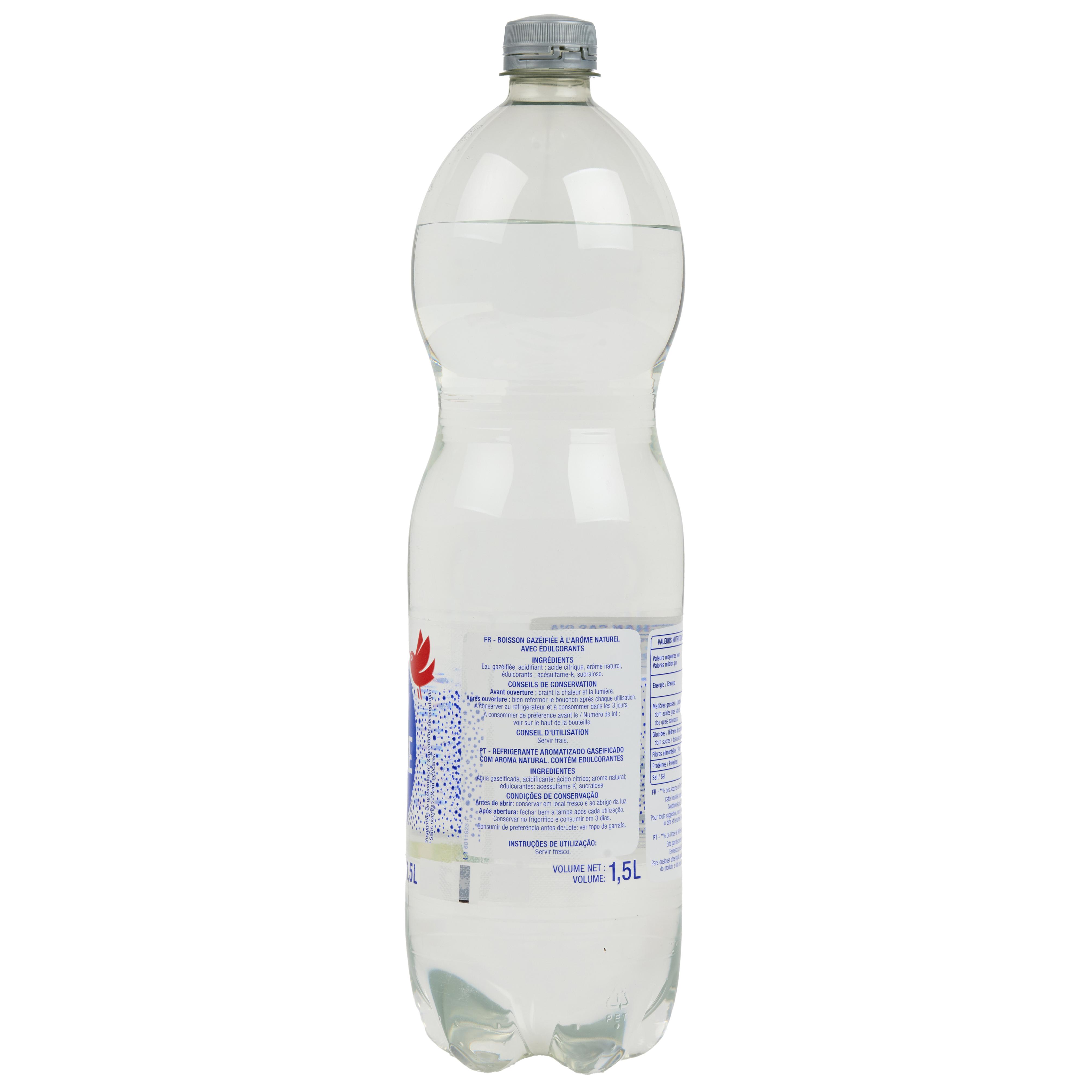 Voir la diapositive 3 : AUCHAN Limonade zéro à l'arôme naturel 1,5l