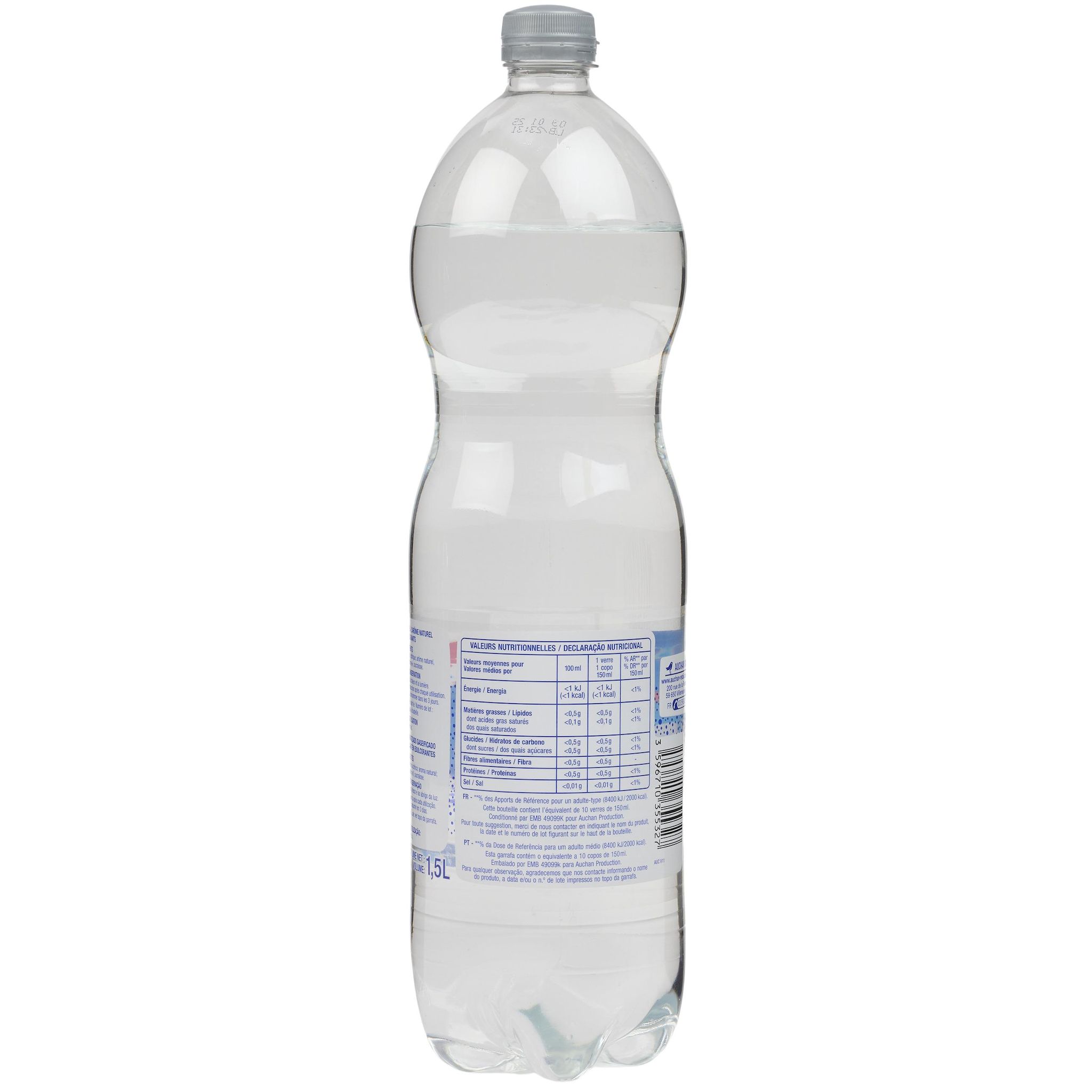 Voir la diapositive 3 : AUCHAN Limonade zéro à l'arôme naturel 1,5l