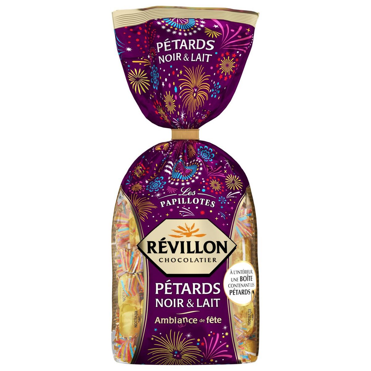 REVILLON CHOCOLATIER Les papillotes Pétards de chocolats noirs et au lait 365g