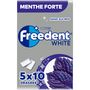 Voir la diapositive 2 : FREEDENT White chewing-gums sans sucres menthe forte 5x10 dragées 70g