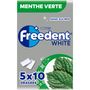 Voir la diapositive 2 : FREEDENT White chewing-gums sans sucres menthe verte 5x10 dragées 70g
