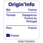 Voir la diapositive 2 : AUCHAN Mini pizza jambon fromage 1 part 180g