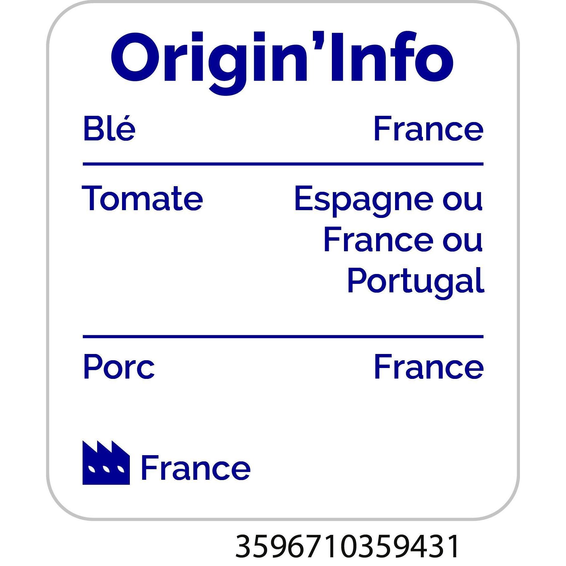 Voir la diapositive 3 : AUCHAN Mini pizza jambon fromage 1 part 180g