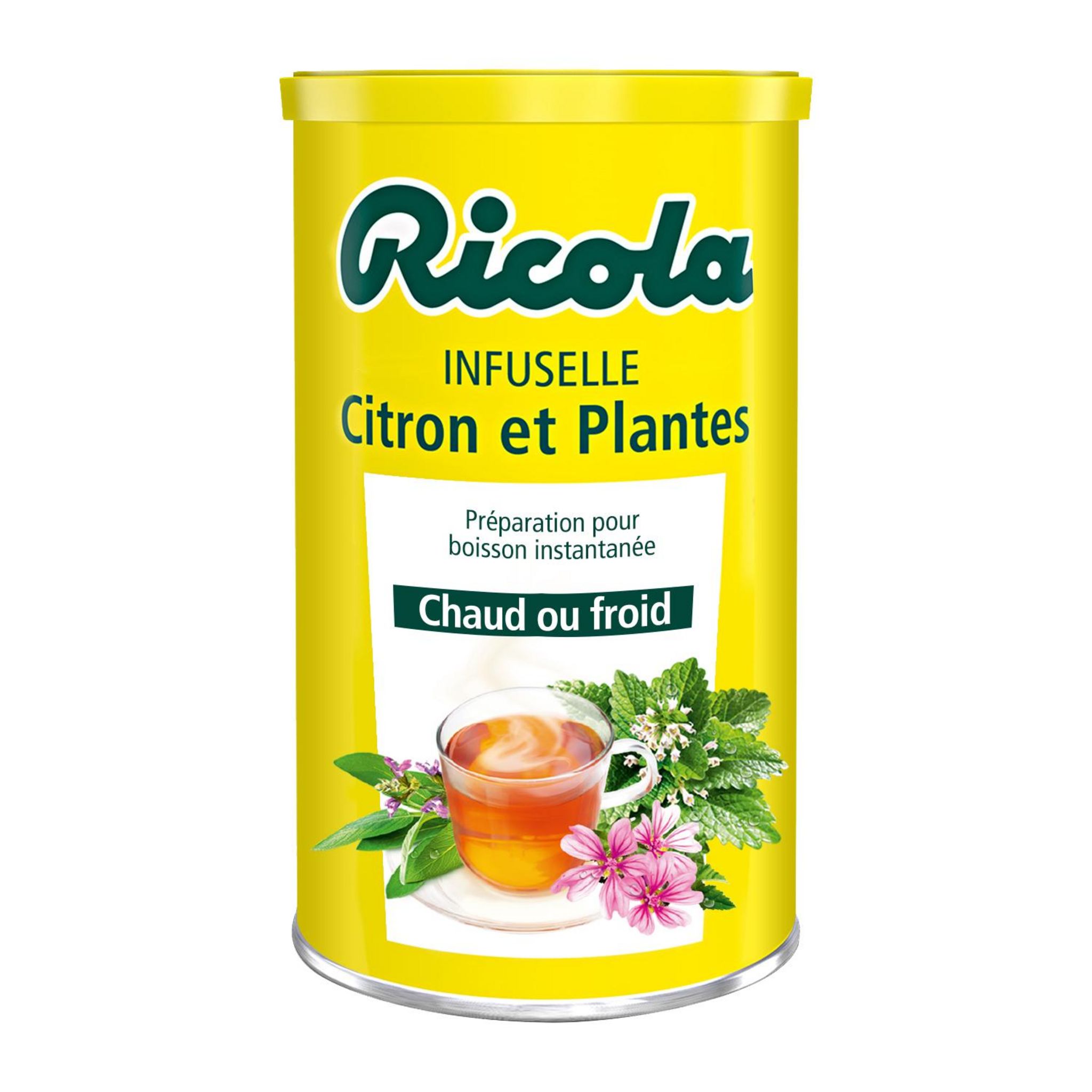 Voir la diapositive 2 : RICOLA Préparation pour boisson instantanée au citron et plantes à savourer chaud ou froid 200g