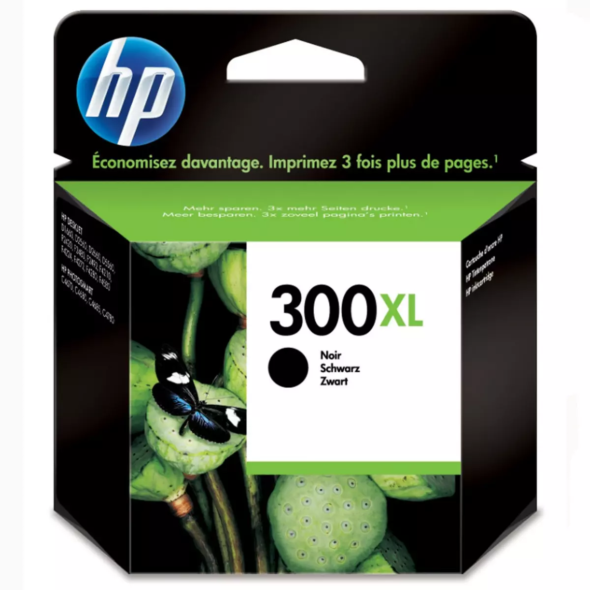 HP Cartouche d'Encre HP 300XL Noire grande capacité Authentique (CC641EE)