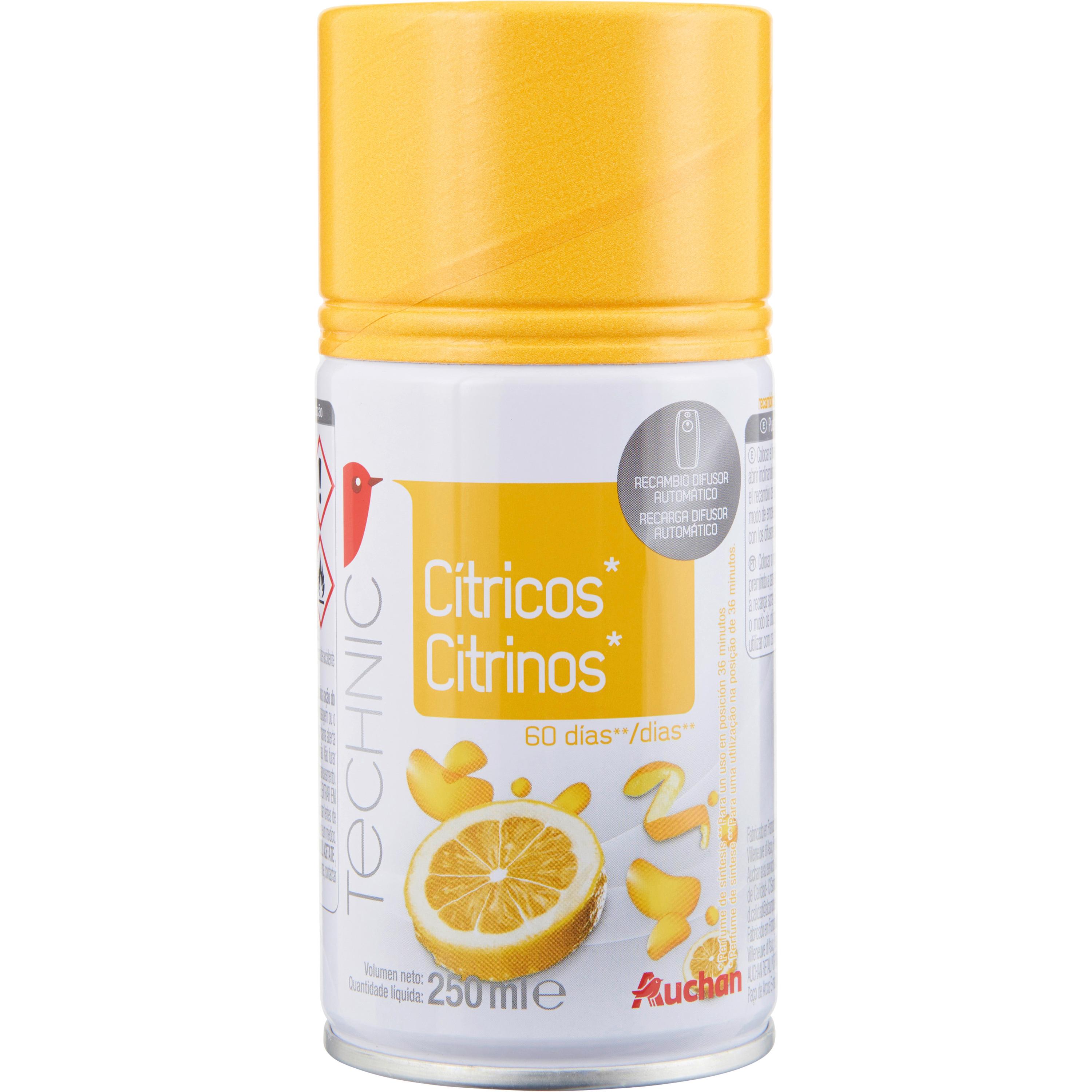 Voir la diapositive 2 : AUCHAN Recharge pour diffuseur automatique zestes d'agrumes 250ml