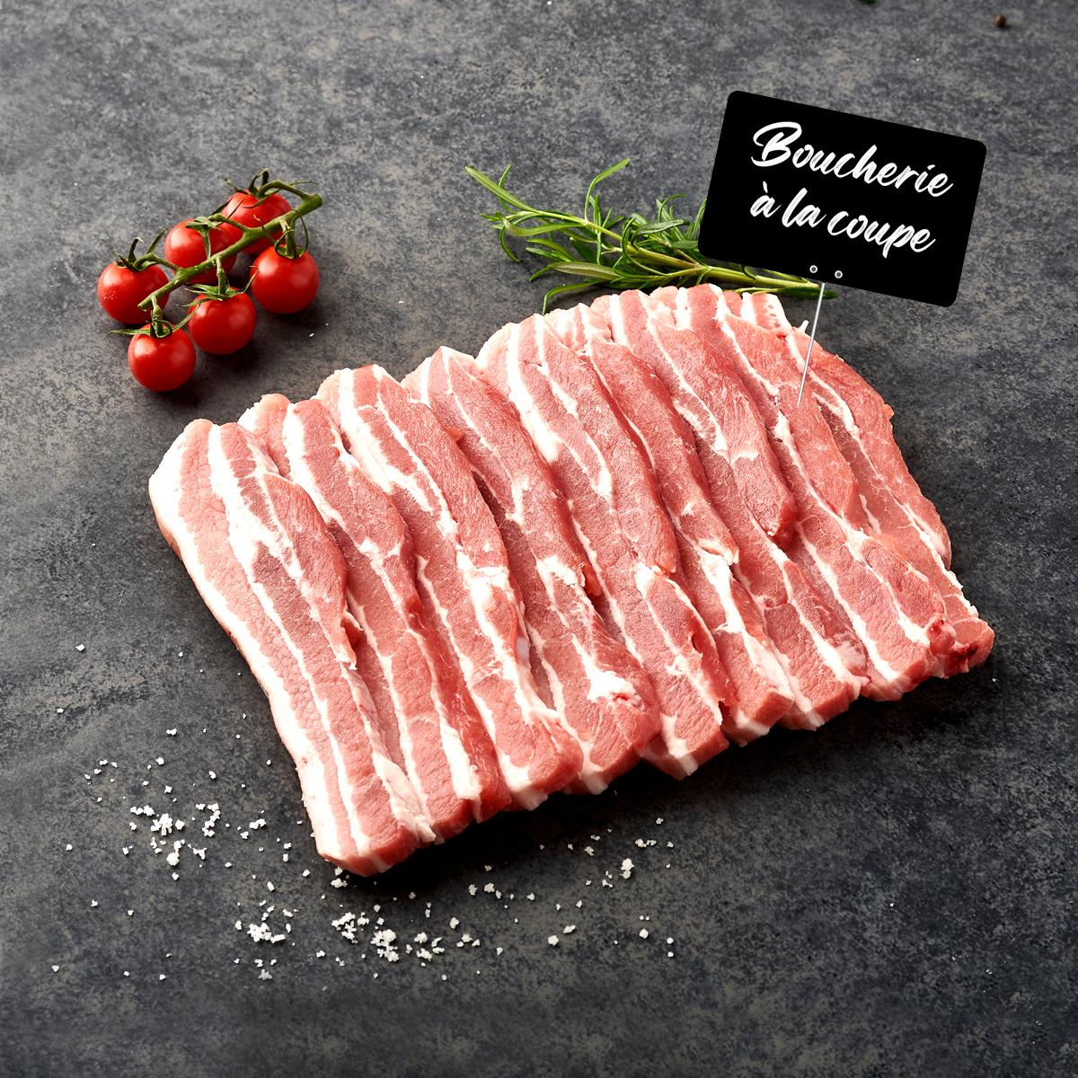MON BOUCHER Poitrine de porc tranchée avec os à griller 3 portions 520 g à 780 g
