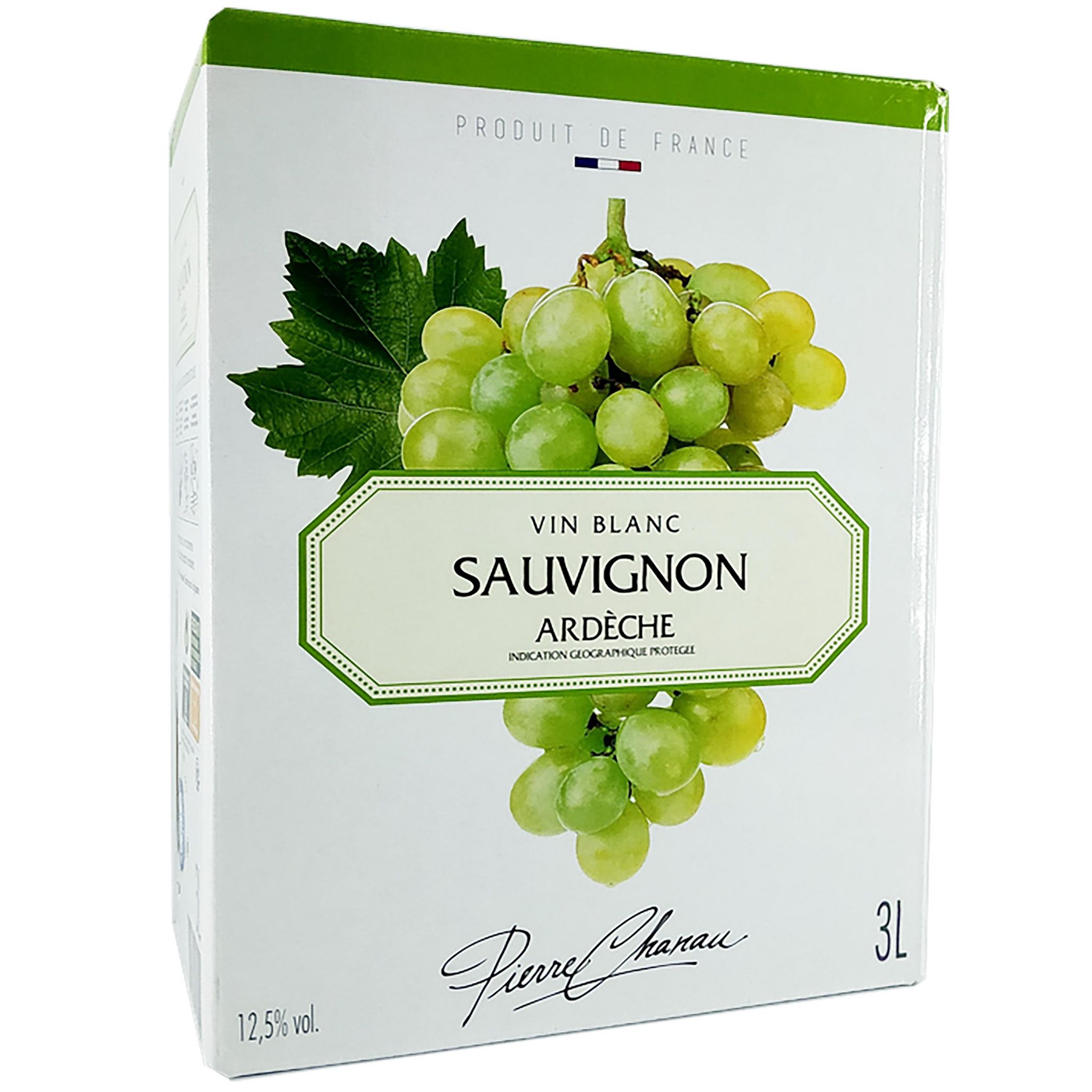 Voir la diapositive 2 : PIERRE CHANAU IGP Ardèche sauvignon blanc BIB / CUBI 3L