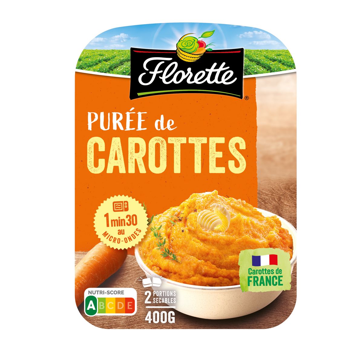 FLORETTE Purée de carotte 2 portions 2x200g