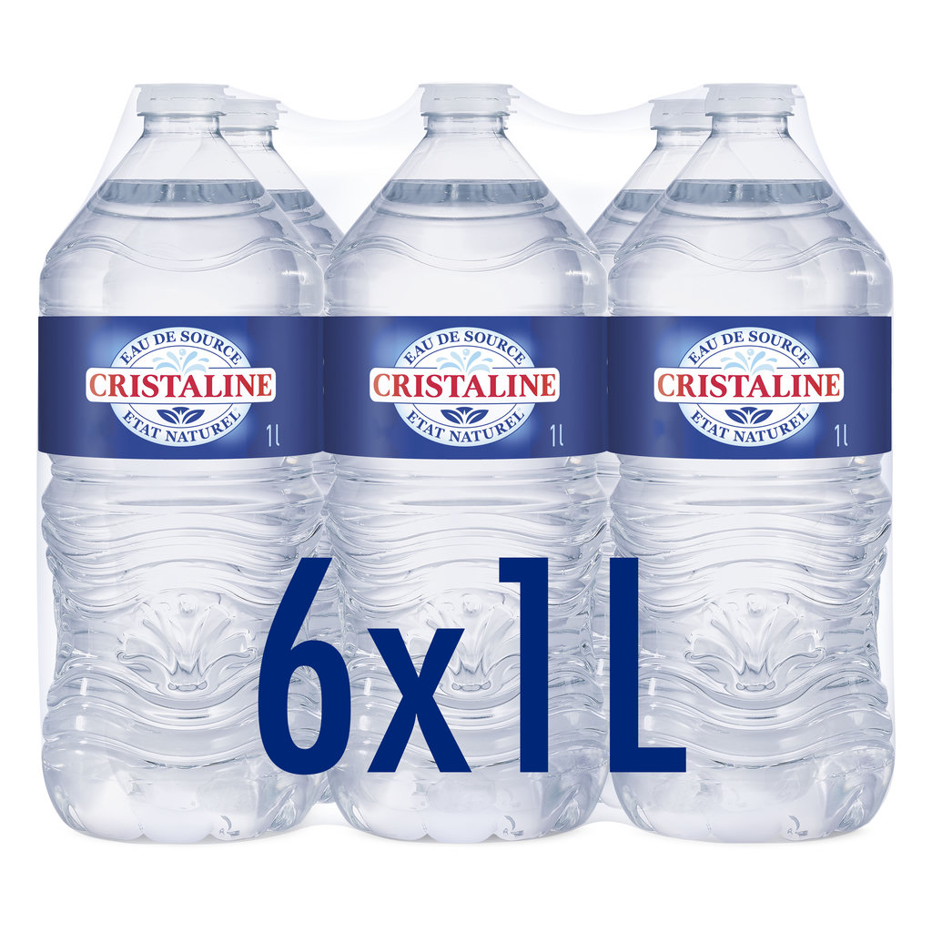 CRISTALINE Eau de source plate 6x1l