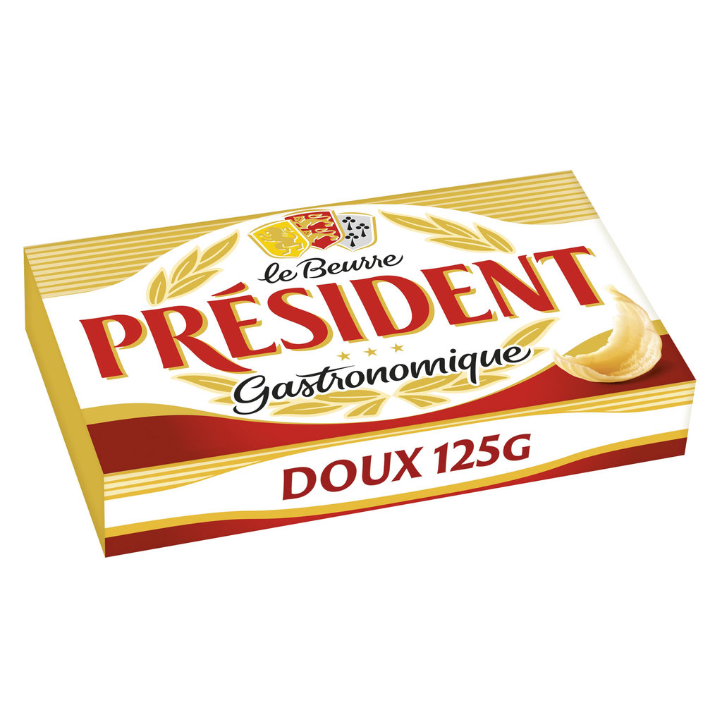 PRESIDENT Beurre gastronomique doux 82%MG 125g