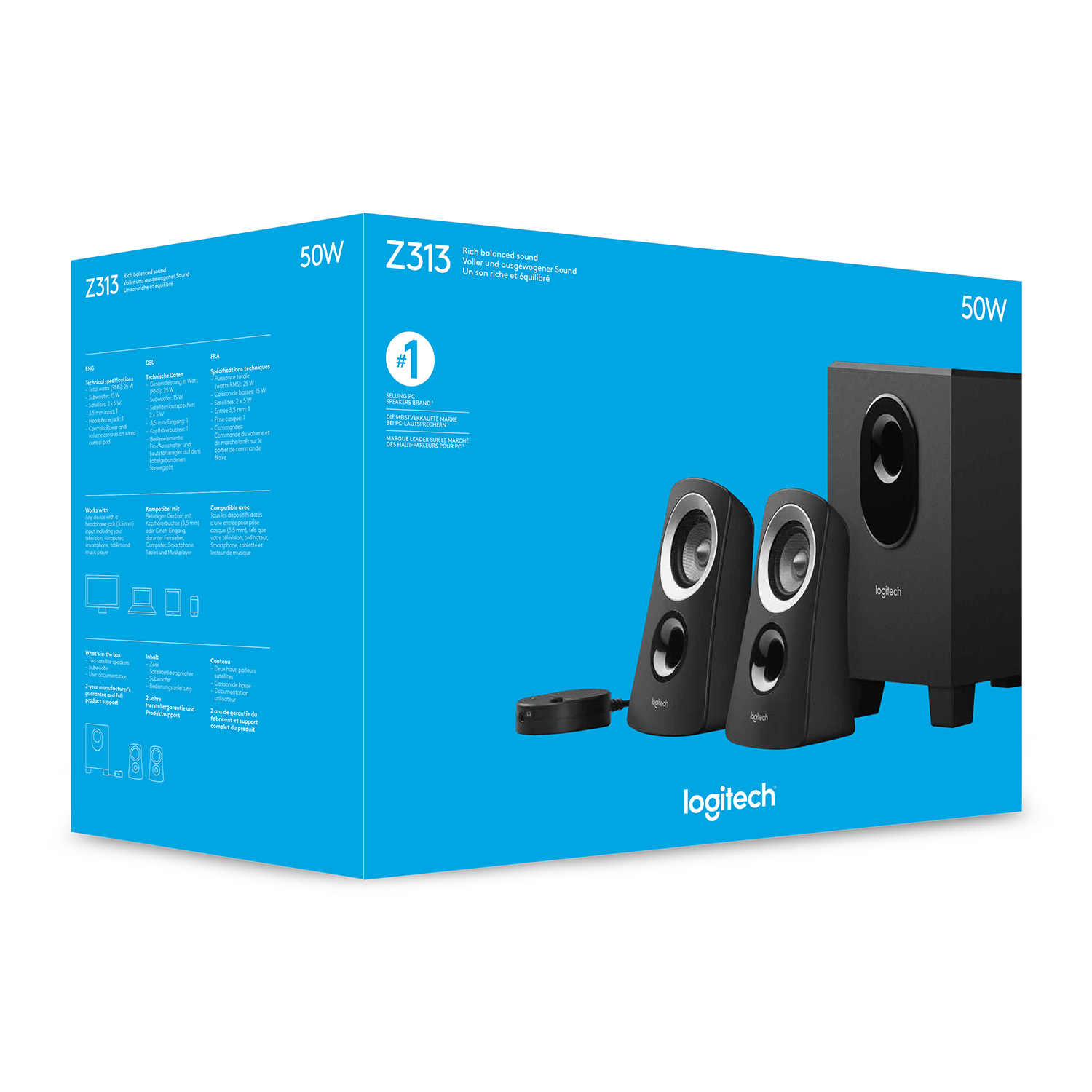 Voir la diapositive 2 : LOGITECH Système de Haut-Parleurs Z313