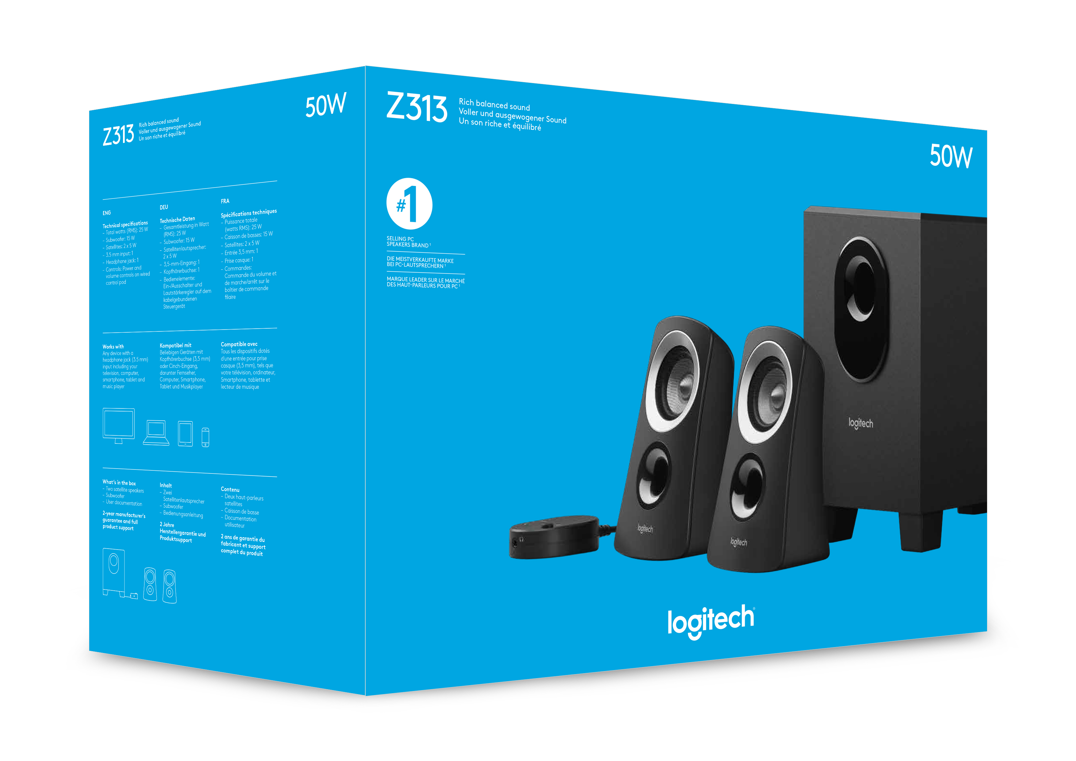 Voir la diapositive 11 : LOGITECH Système de Haut-Parleurs Z313