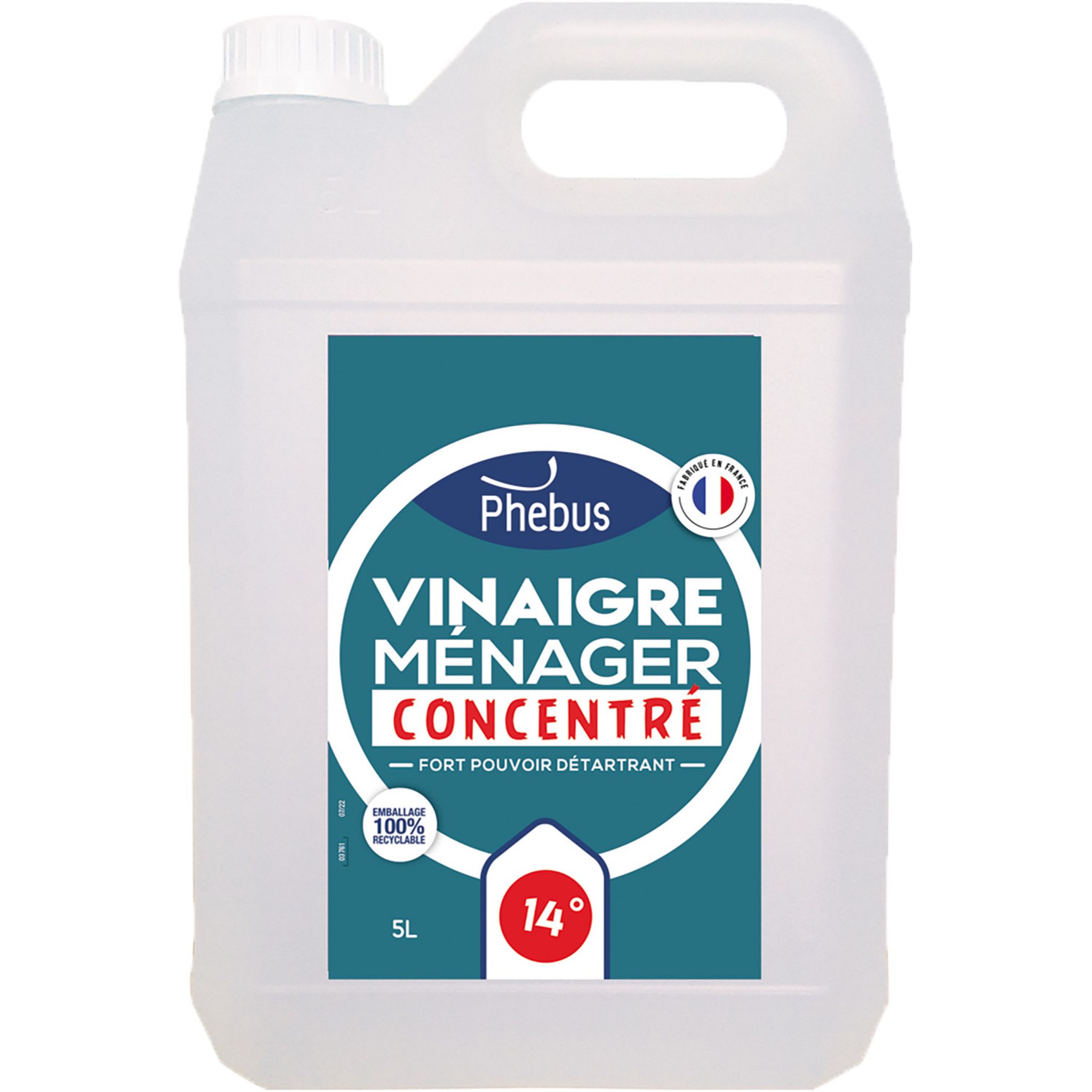 PHEBUS Vinaigre de nettoyage 14 ° 5 L