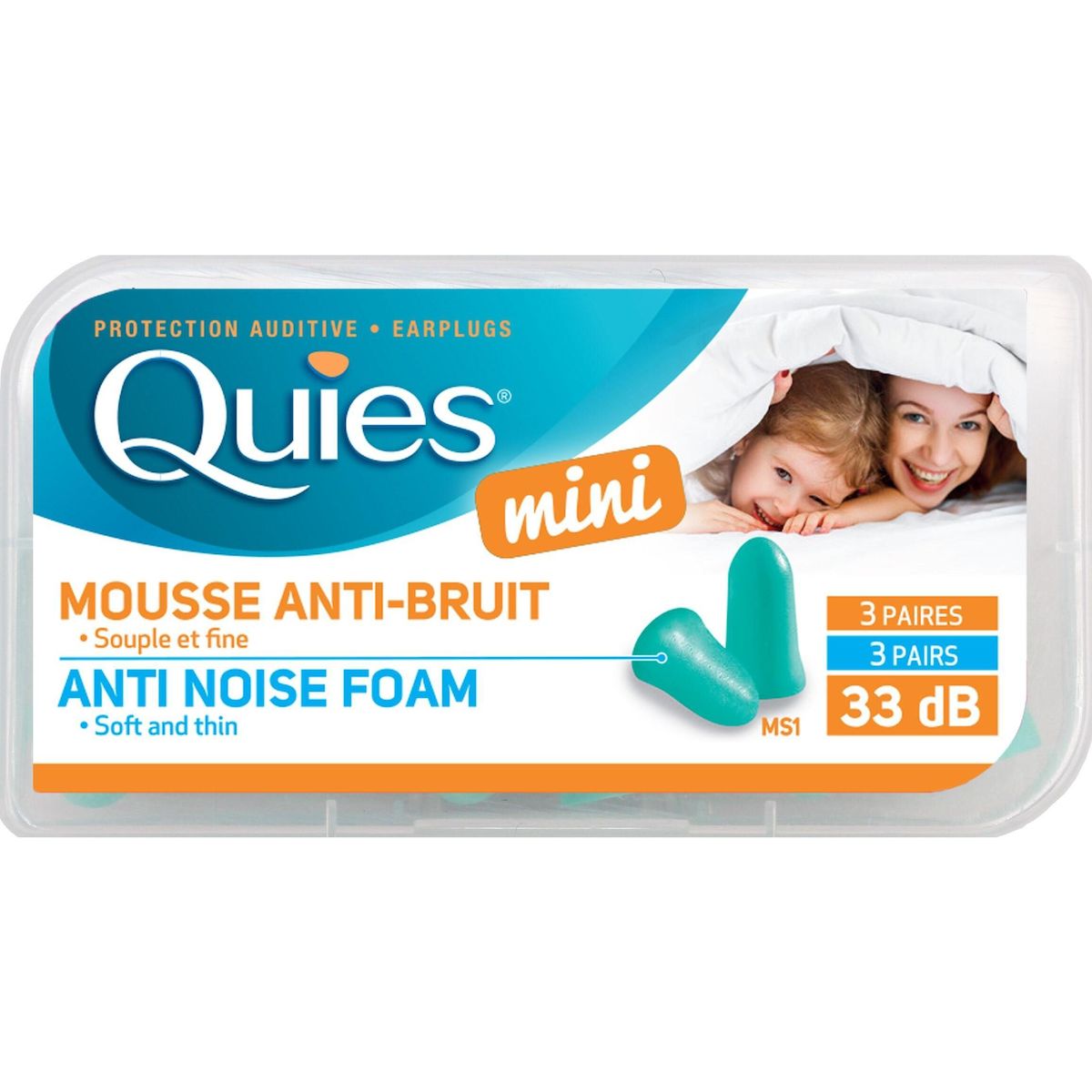 QUIES Mousse anti-bruit 3 paires