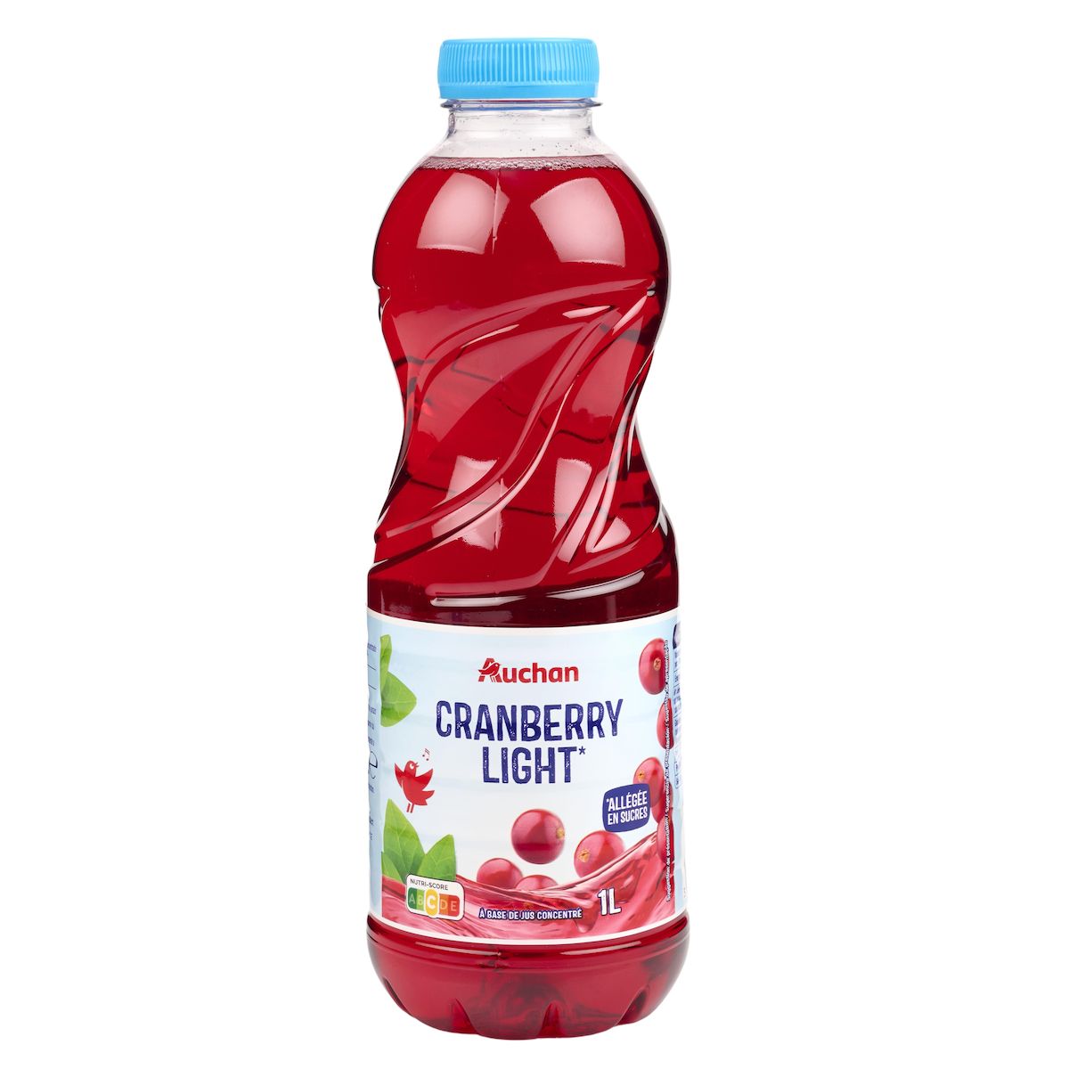 AUCHAN Boisson au jus de cranberry light avec édulcorants 1l
