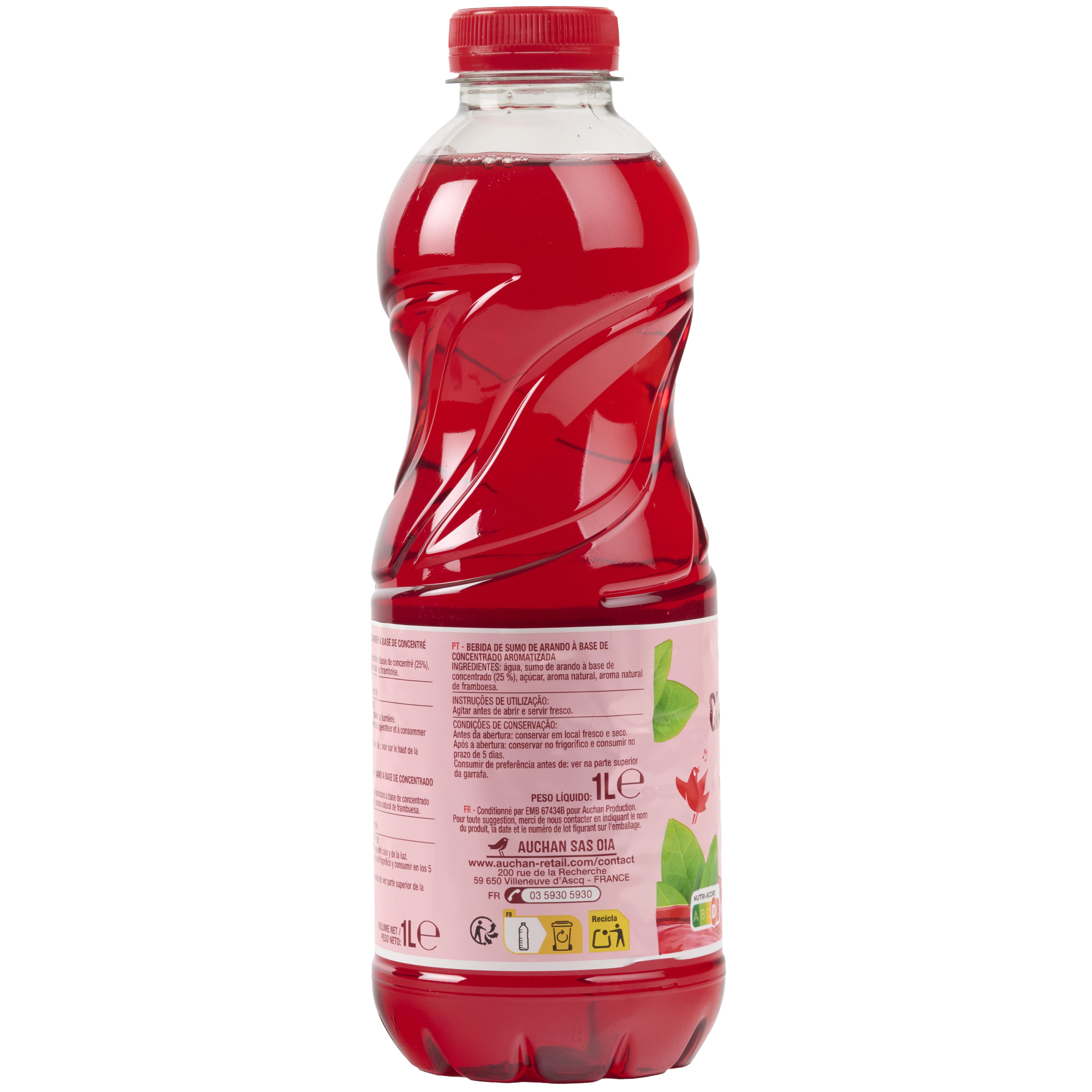 Voir la diapositive 3 : AUCHAN Boisson au jus de cranberry 1l