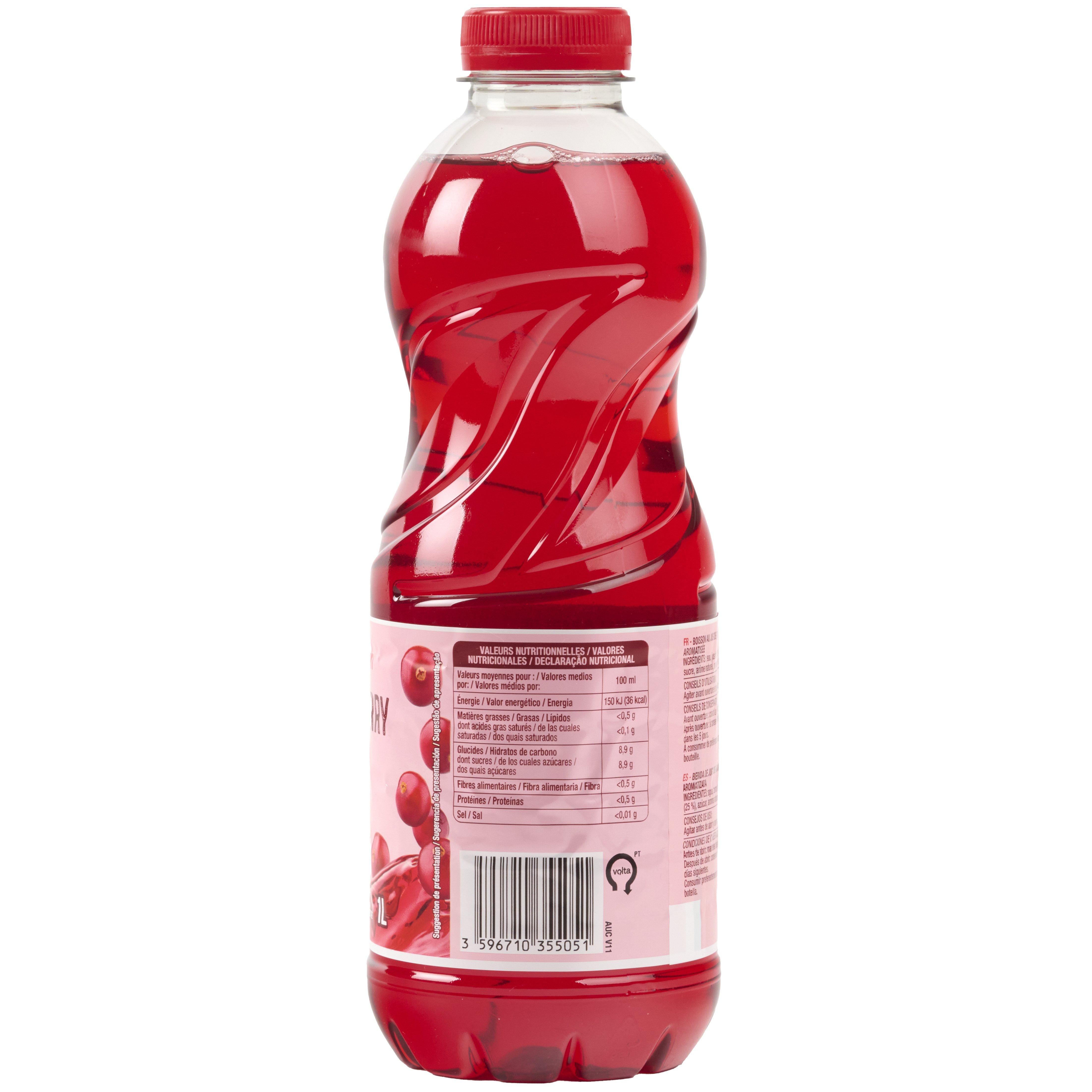 Voir la diapositive 4 : AUCHAN Boisson au jus de cranberry 1l