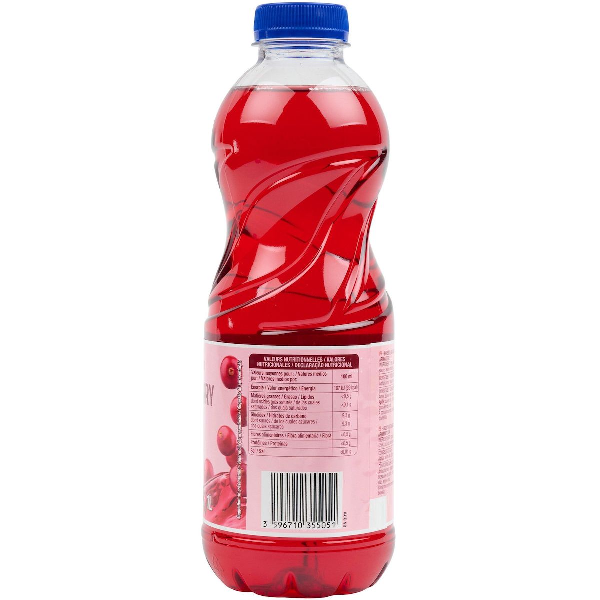 AUCHAN Boisson au jus de cranberry 1l