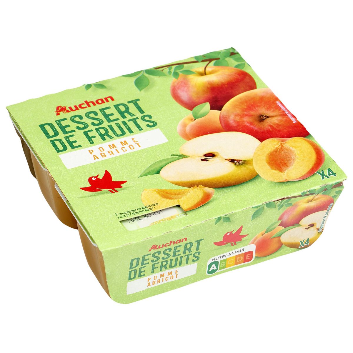 AUCHAN Spécialité pomme abricot 4x100g