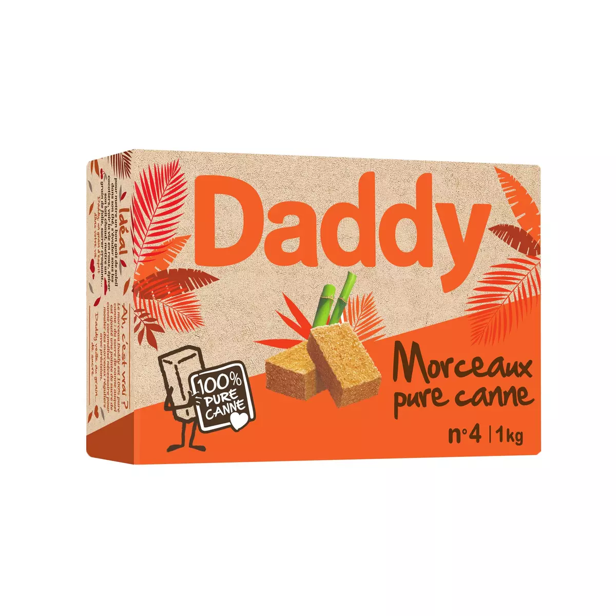 DADDY Sucre pure canne en morceaux 1kg