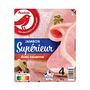 Voir la diapositive 2 : AUCHAN Jambon supérieur avec couenne 4 tranches 160g