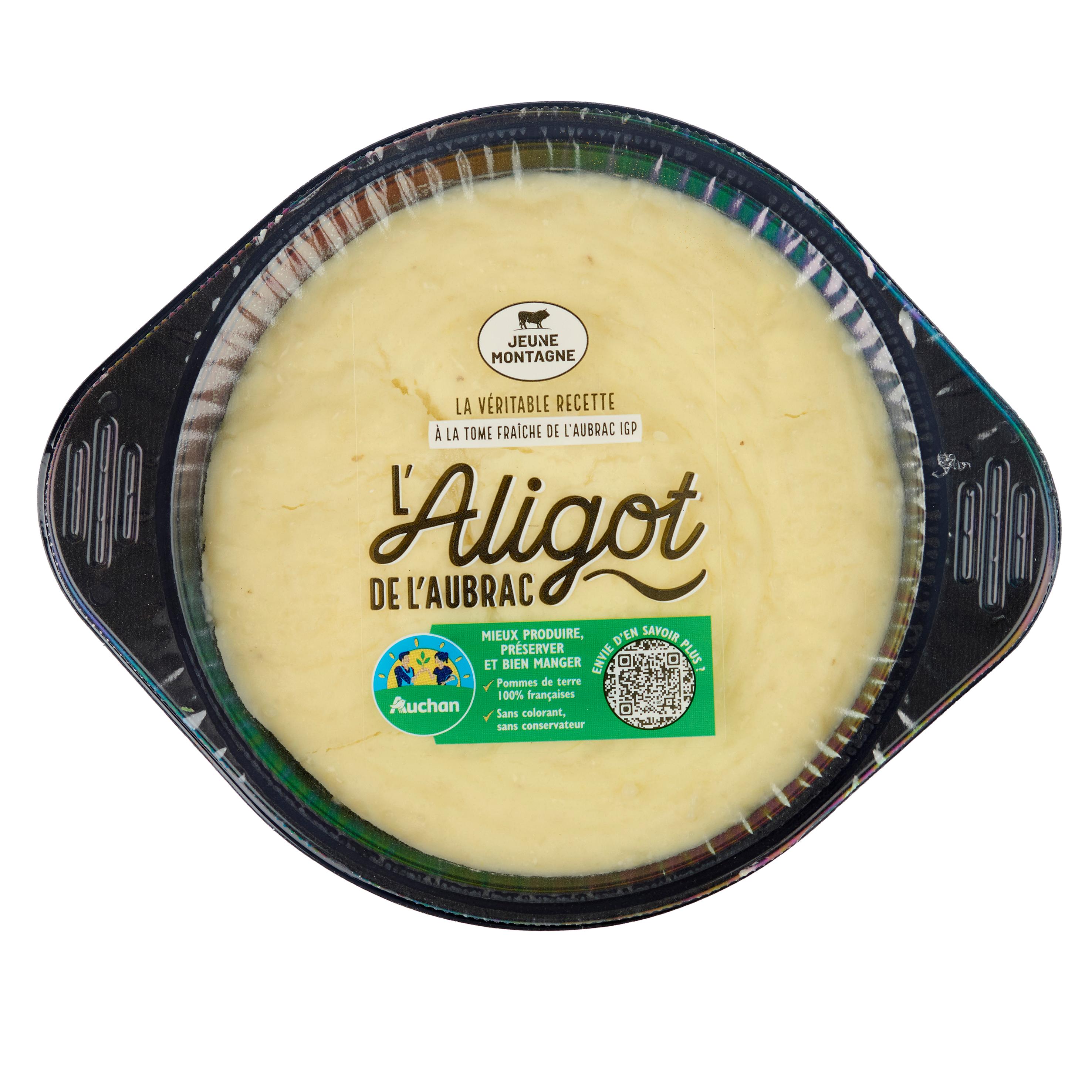 Voir la diapositive 3 : JEUNE MONTAGNE CULTIVONS LE BON L'Aligot de l'Aubrac à la Tome fraîche IGP 500g