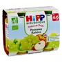 HIPP Biologique Délices de fruits purée de fruits pommes raisins sans sucre ajoutés sans gluten 2 pots 2x190g