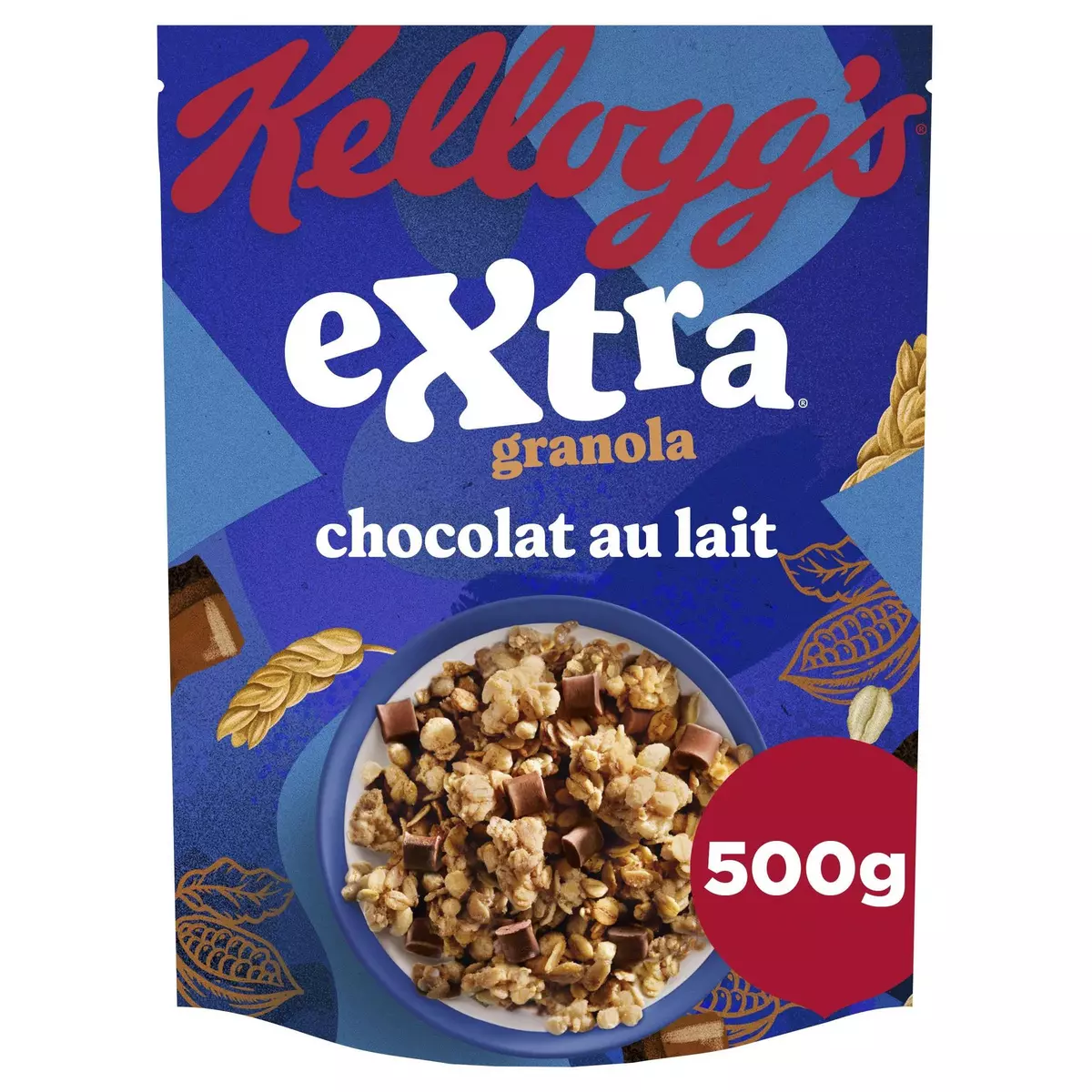 KELLOGG'S Céréales Extra chocolat noir noisettes maxi format 800g