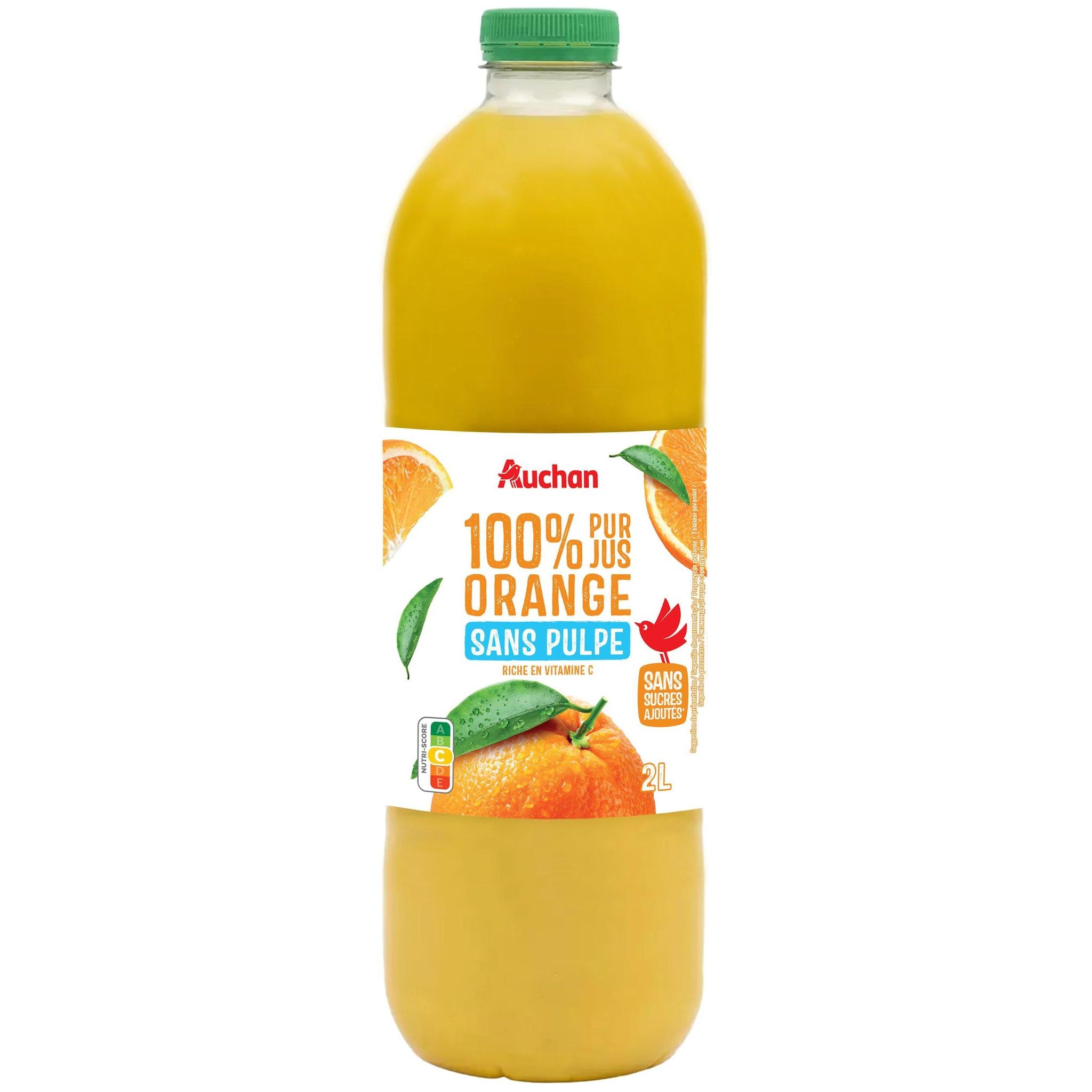 Voir la diapositive 6 : AUCHAN Pur jus d'orange sans pulpe 2l