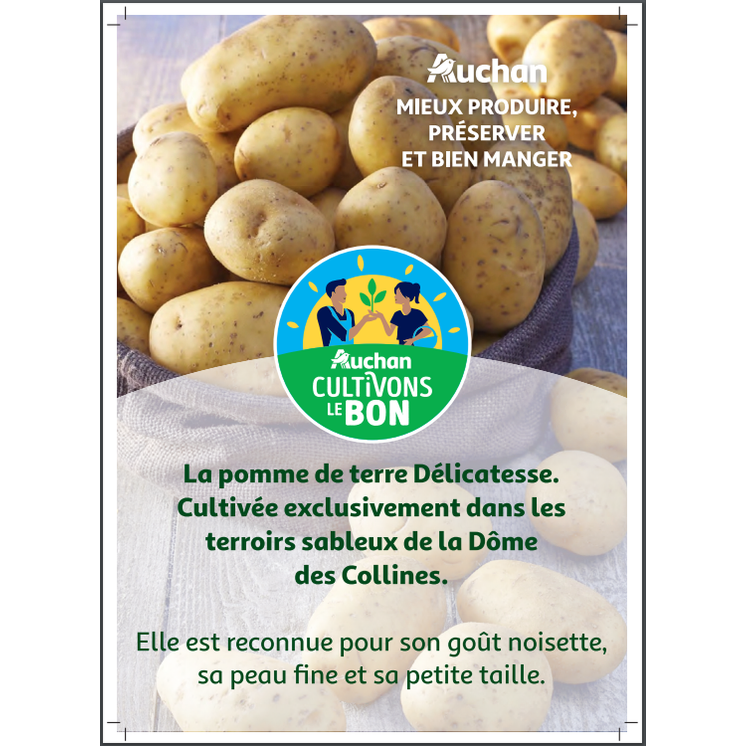 Voir la diapositive 2 : Pommes de terre primeurs filière responsable 750g
