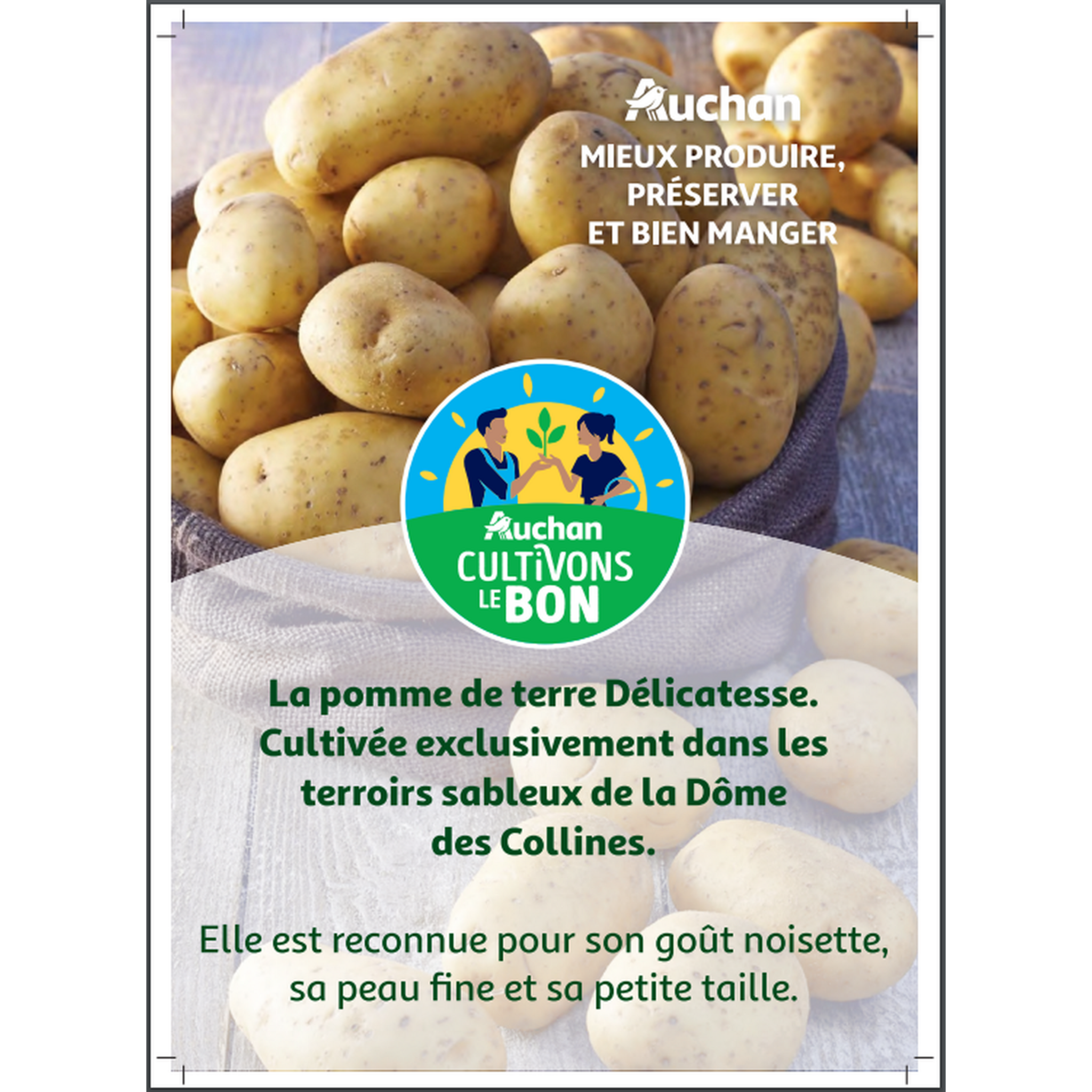 Voir la diapositive 2 : Pommes de terre primeurs filière responsable 750g