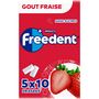 Voir la diapositive 2 : FREEDENT Chewing-gums sans sucres goût fraise 5x10 dragées 70g
