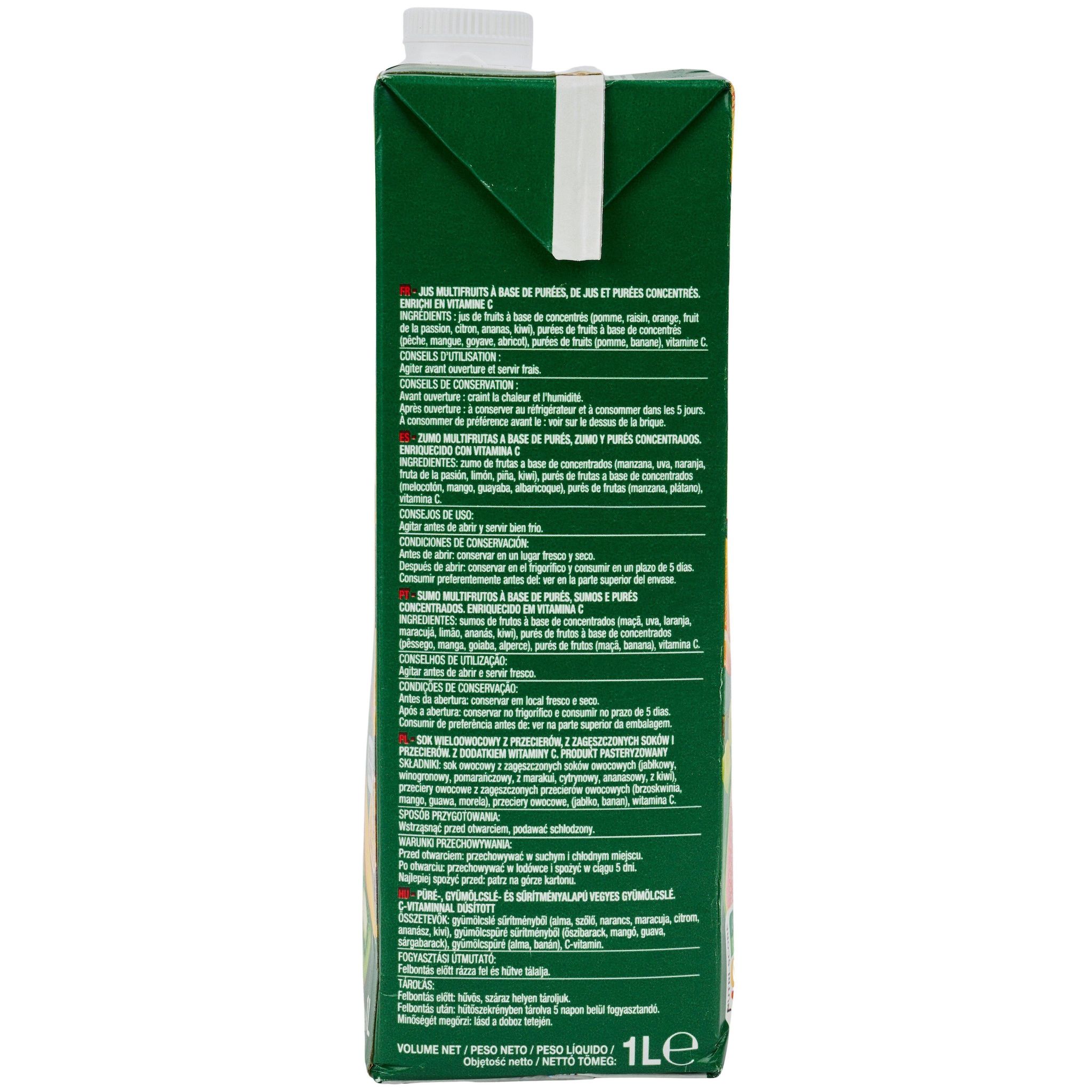 Voir la diapositive 4 : AUCHAN Jus multifruits à base de concentré brique 1l