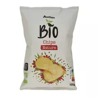 AUCHAN Chips à l'ancienne à l'huile de tournesol en sachets individuels lot  de 6 6x30g pas cher 