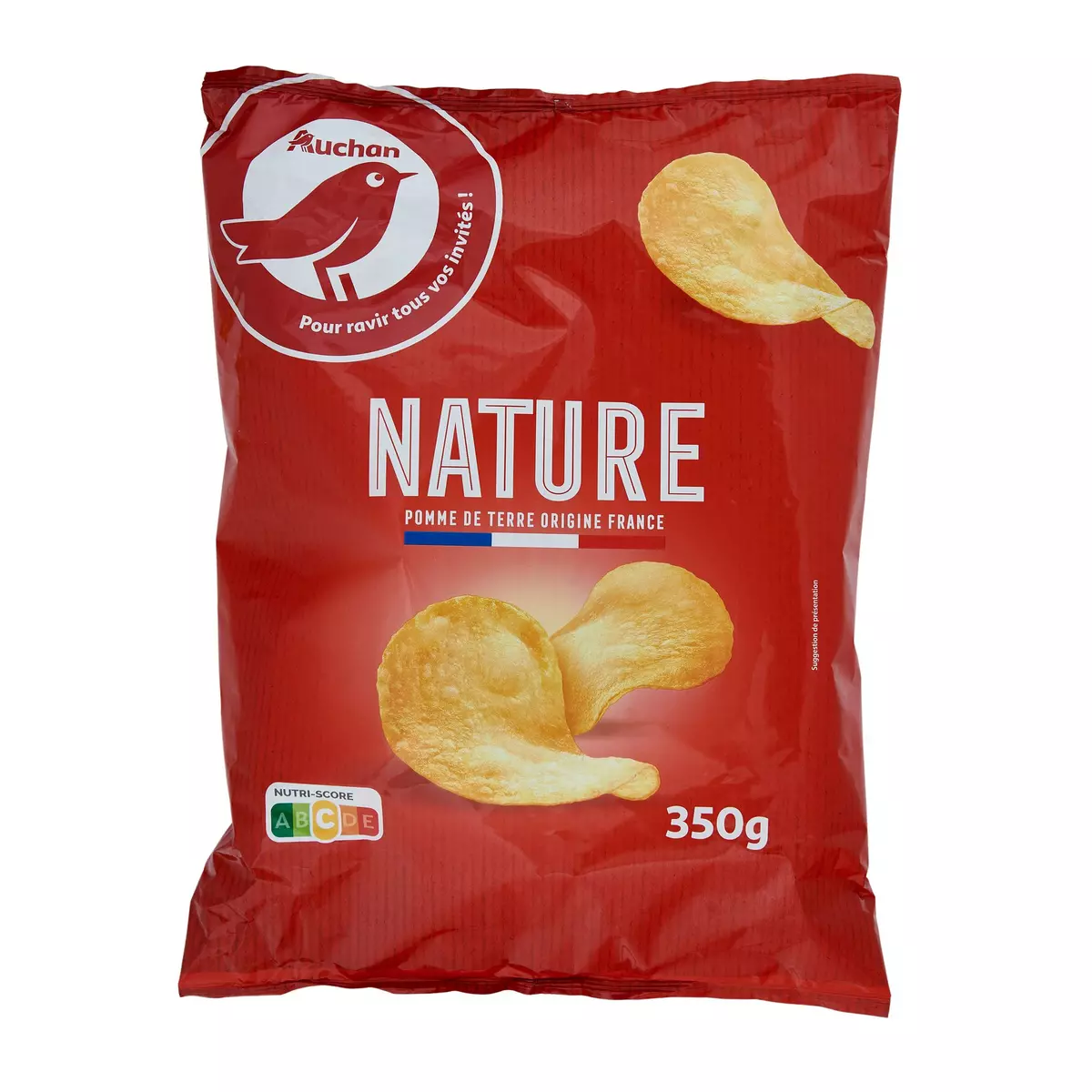 AUCHAN Chips nature 350g
