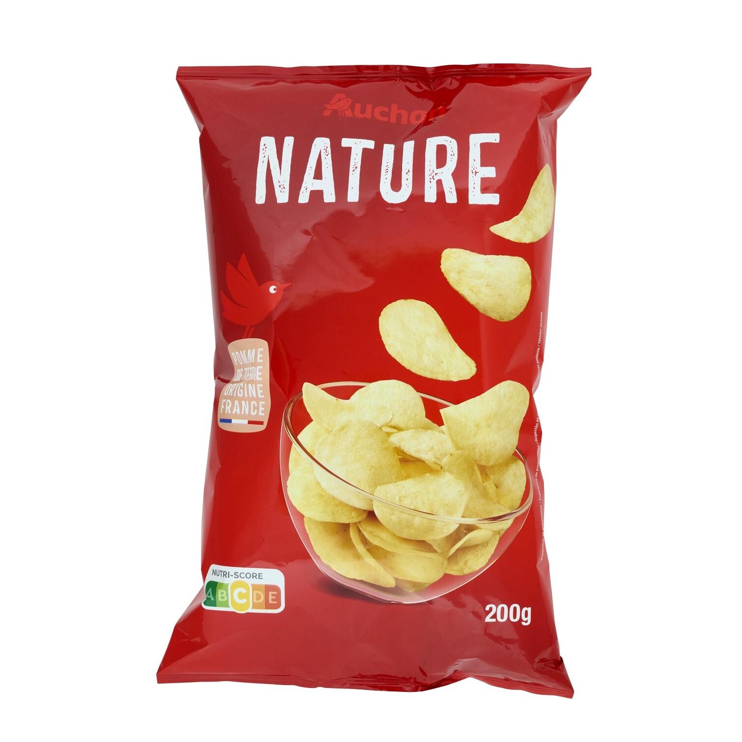 Voir la diapositive 2 : AUCHAN Chips nature 200g